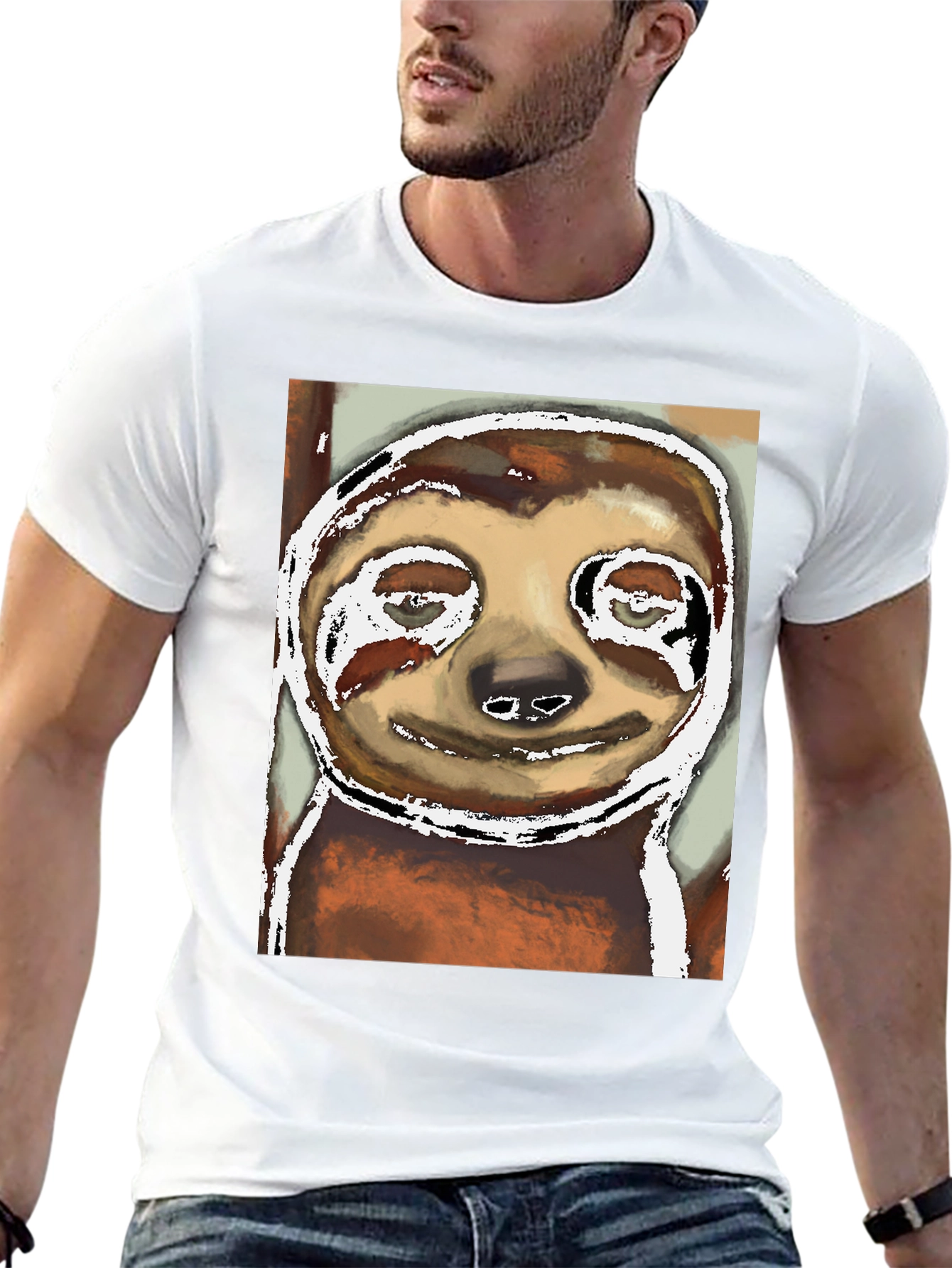 Sloth Graphic Tee - Unique Artistic Print