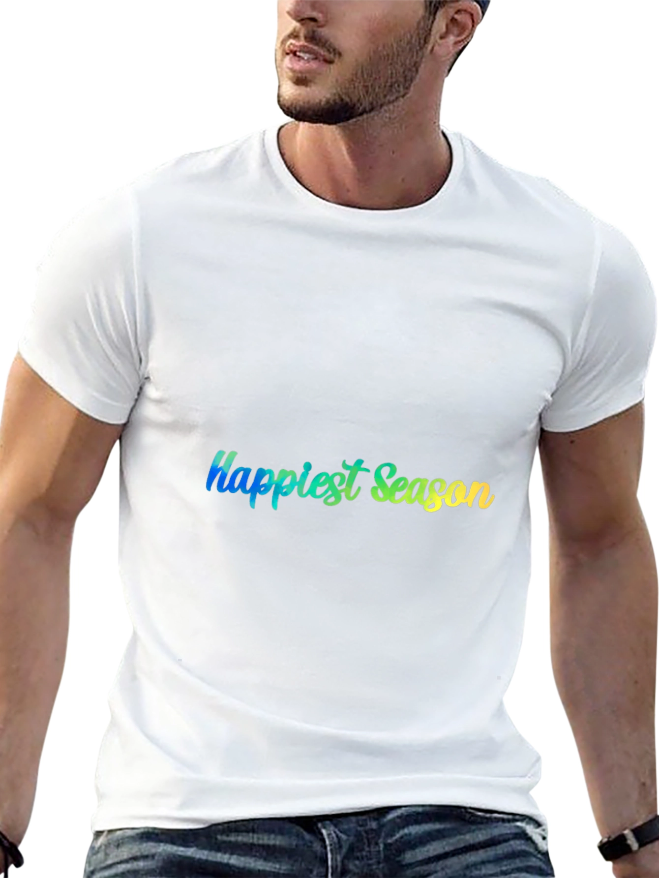 Happiest Season Black Crew Neck Tee
