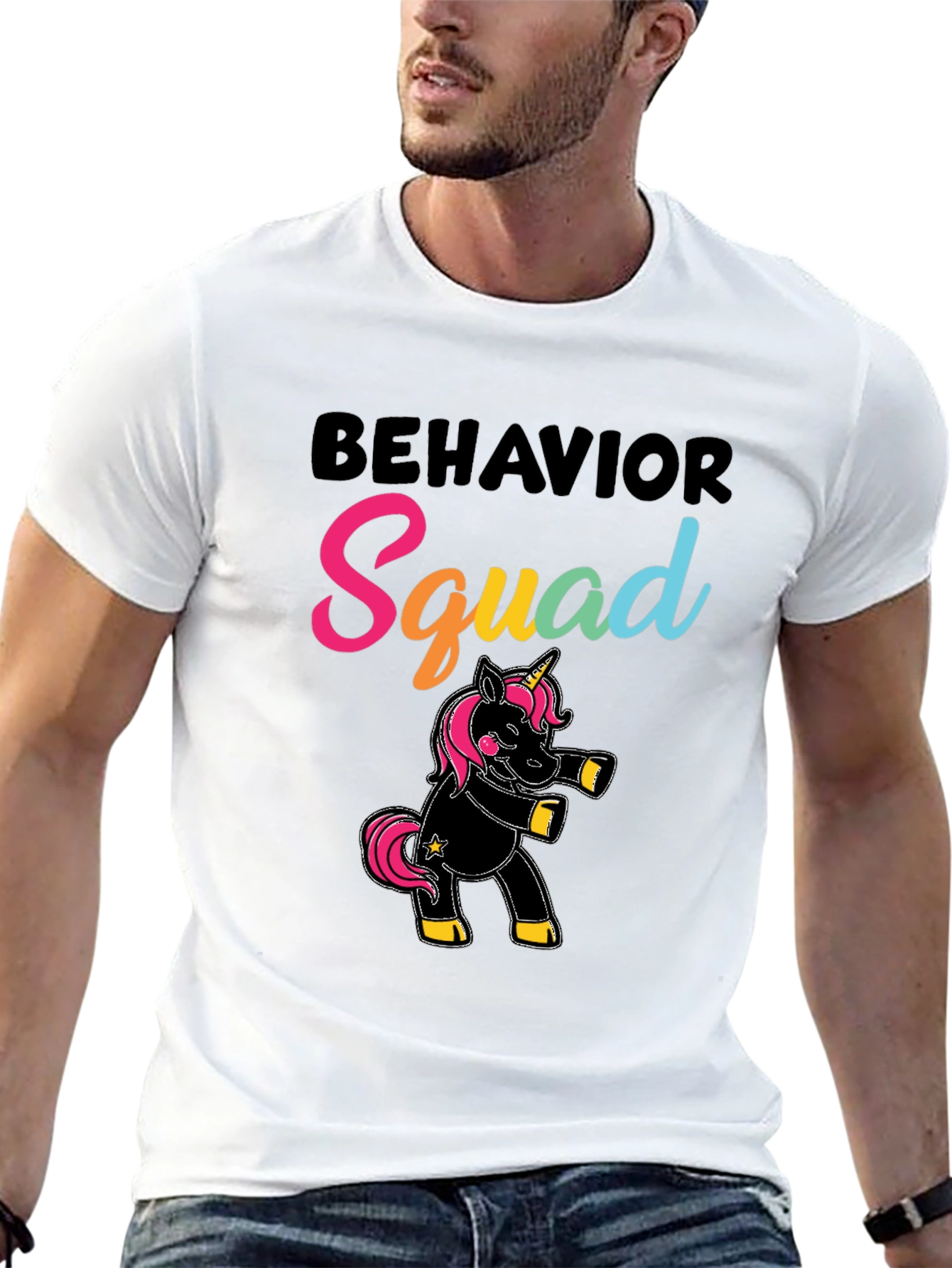 Behavior Squad Unicorn Black T-Shirt