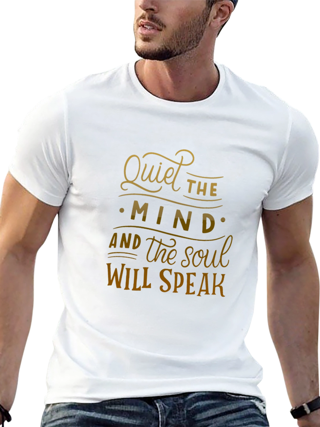 Quiet The Mind Graphic Tee - Black