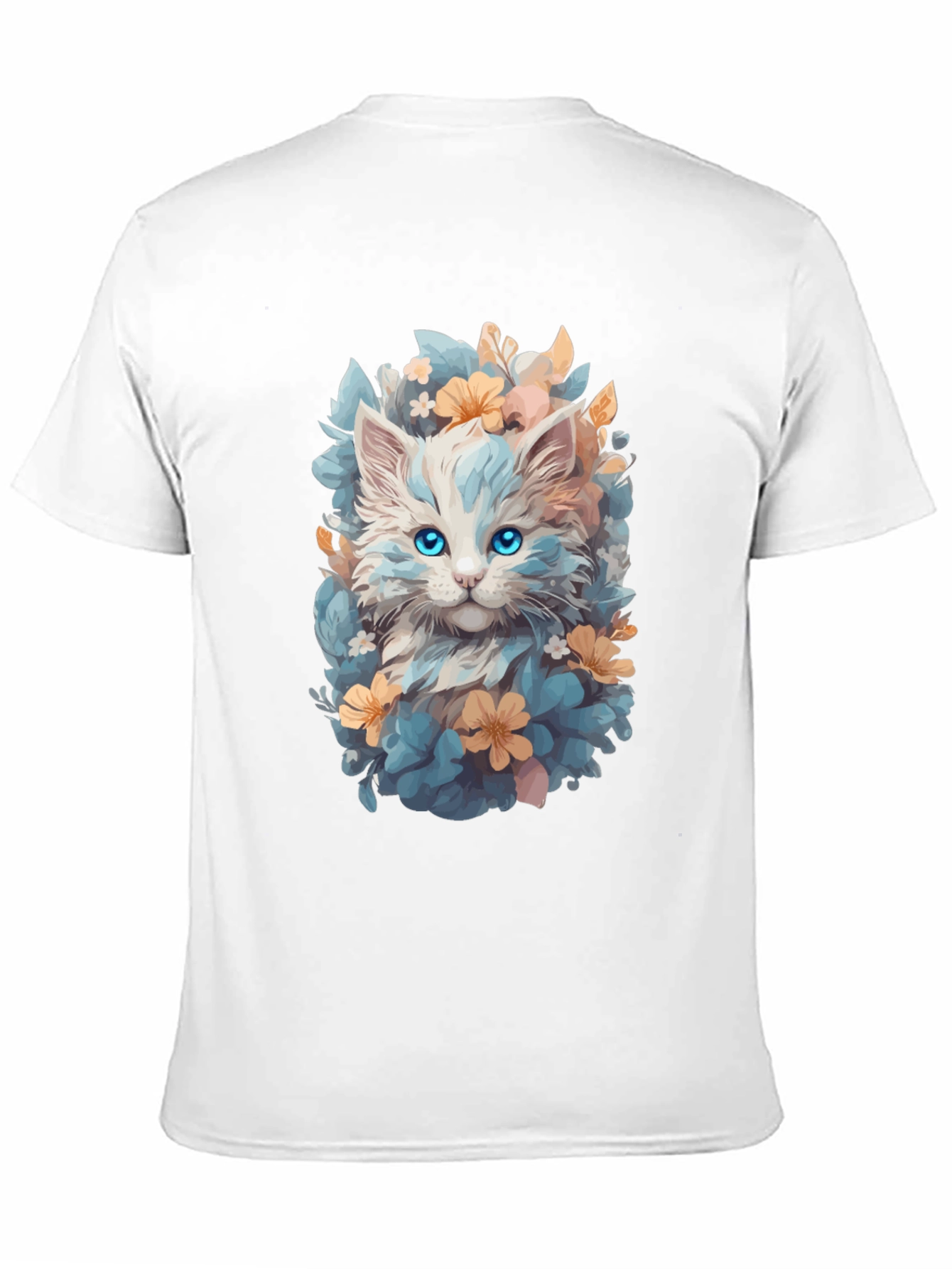 Floral Cat T-Shirt - Soft & Stylish