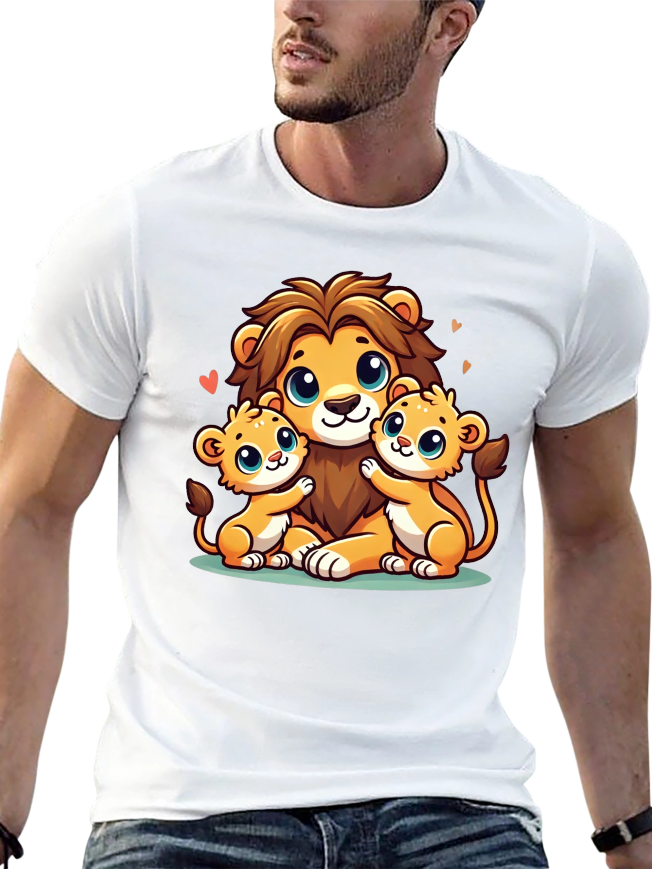 Cute Lion Family Graphic Tee
