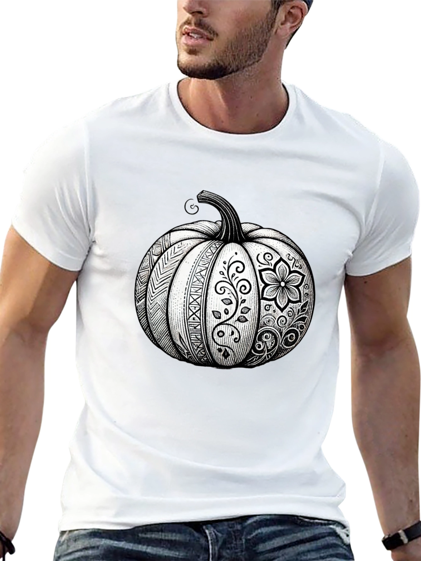 Pumpkin Floral Graphic Tee