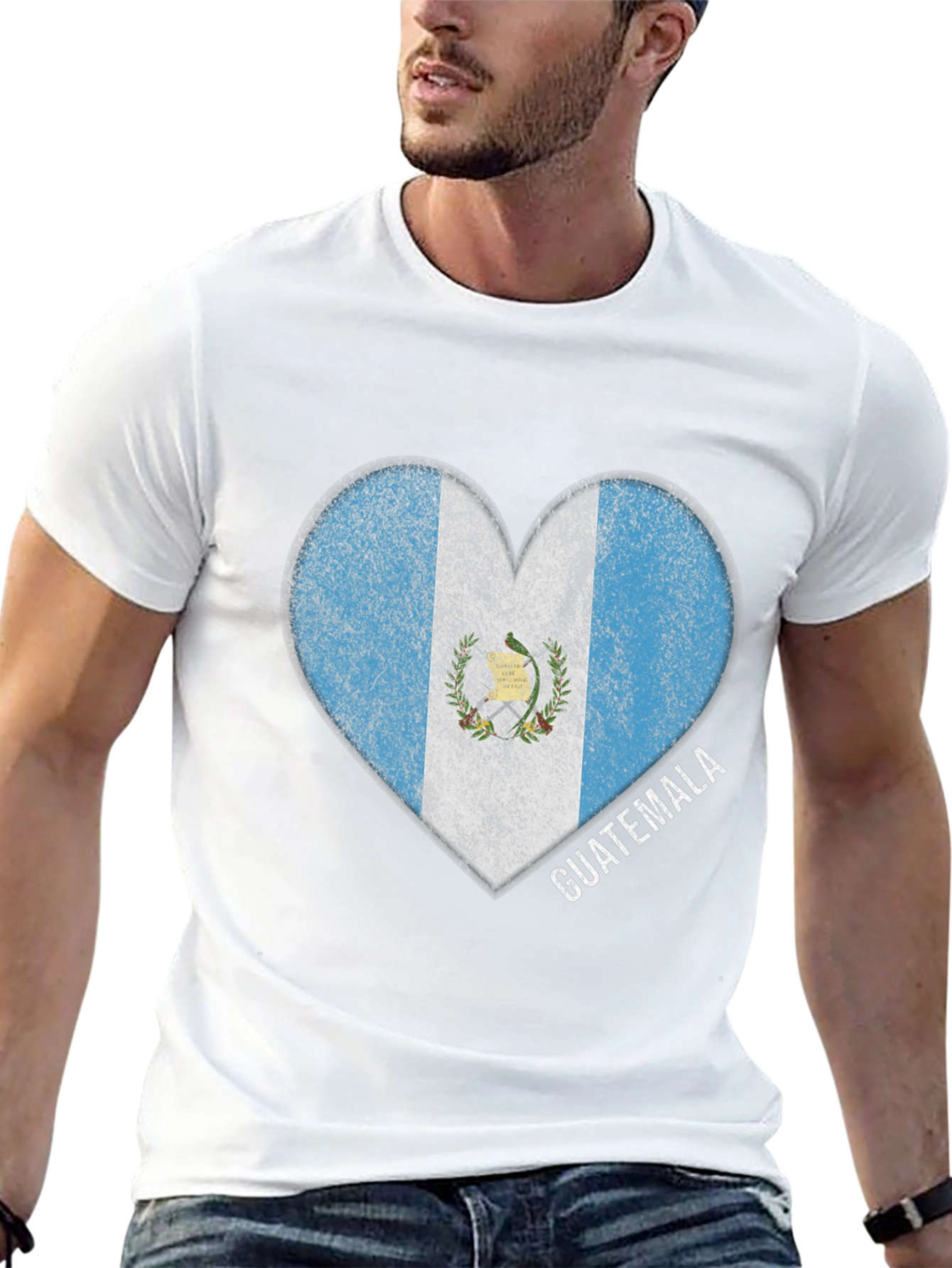 Guatemala Flag Heart T-Shirt - Country Pride Tee