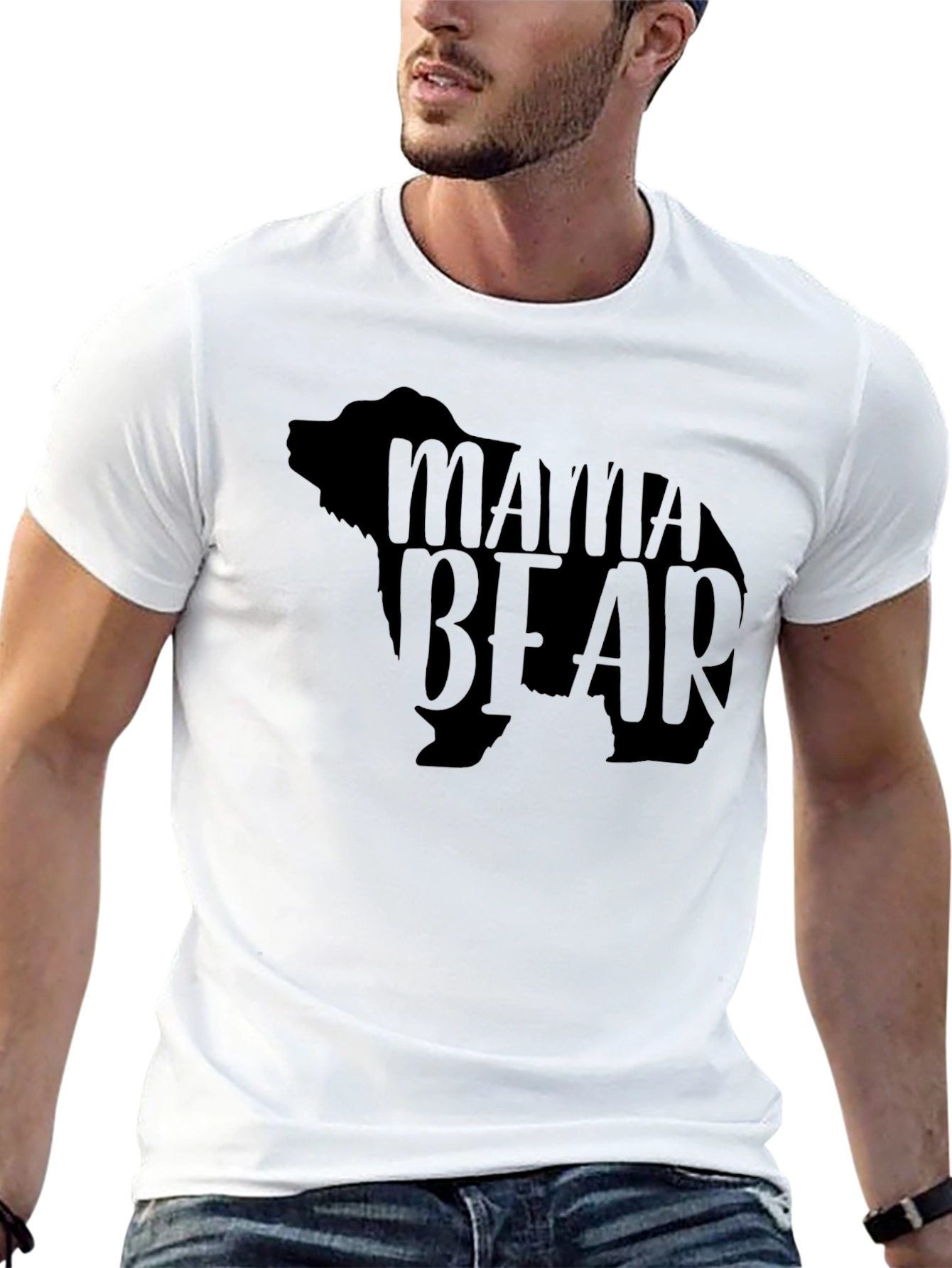 Mama Bear Black Graphic T-Shirt