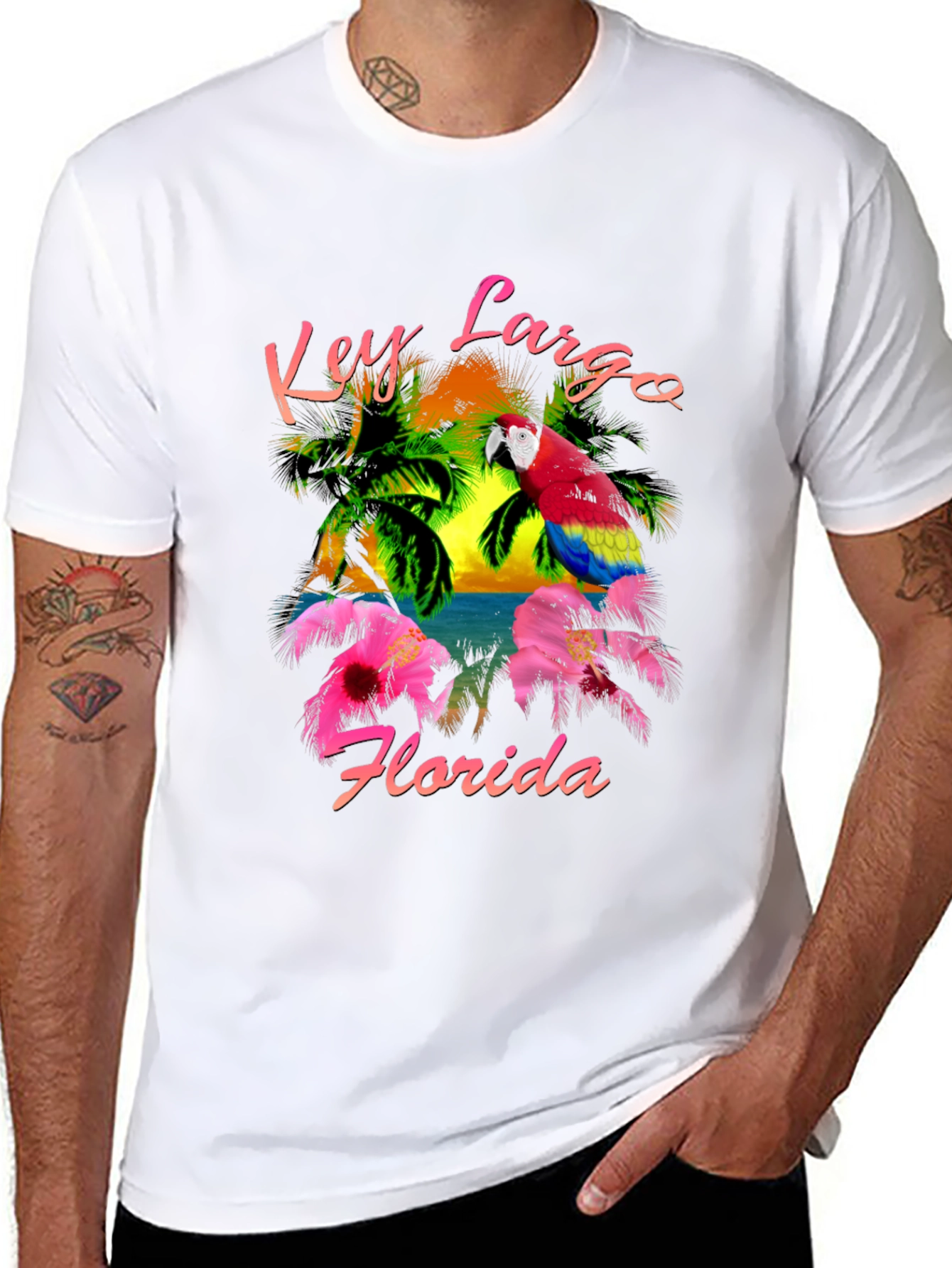 Key Largo Florida Parrot T-Shirt