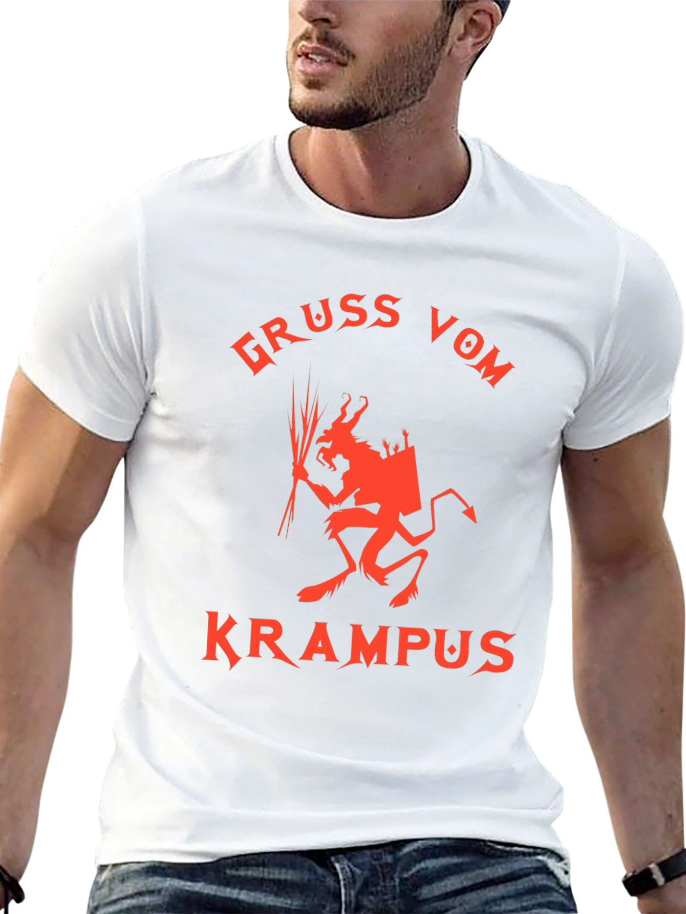 Gruss Vom Krampus Graphic Tee - Festive Holiday Shirt
