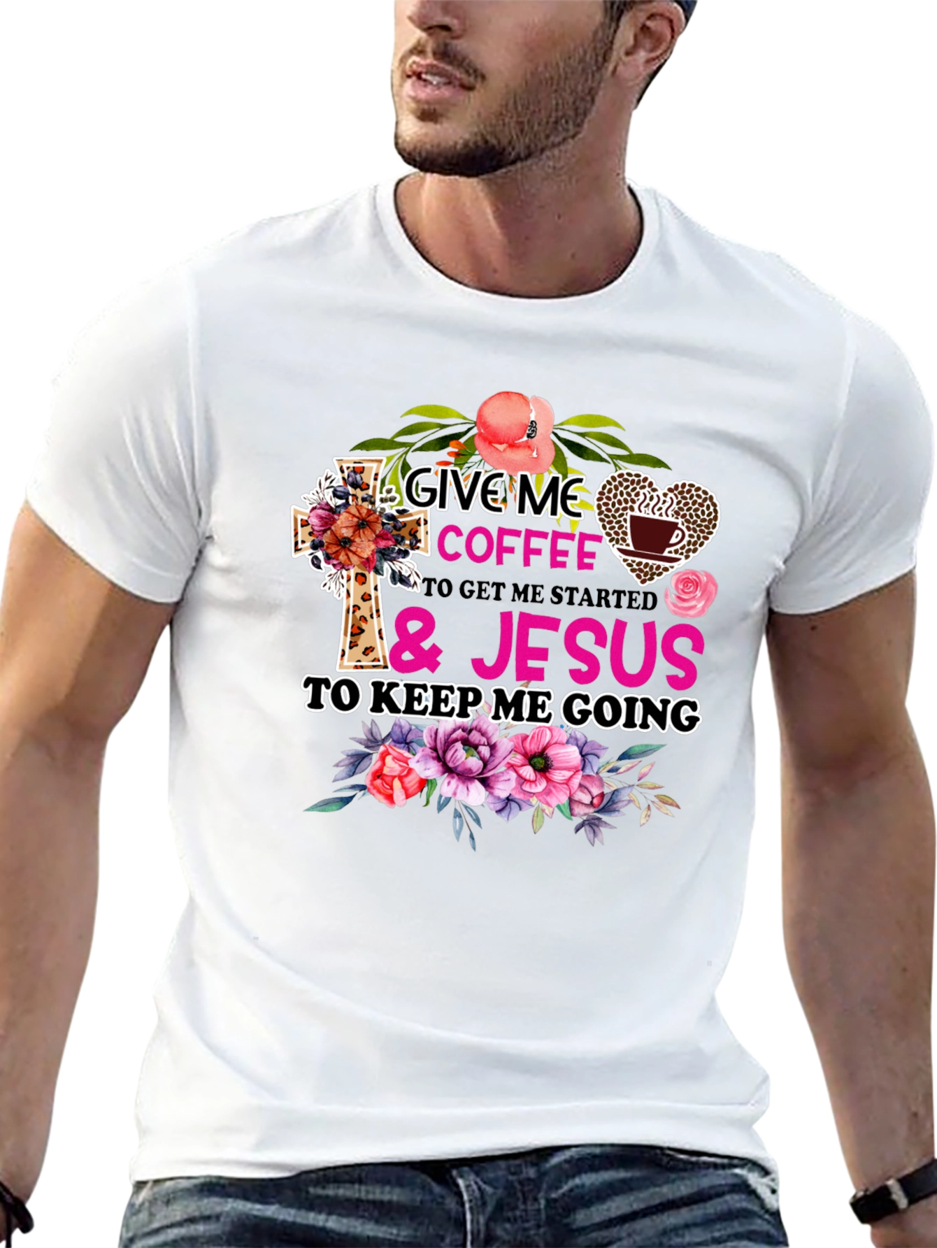 Give Me Coffee & Jesus Graphic T-Shirt
