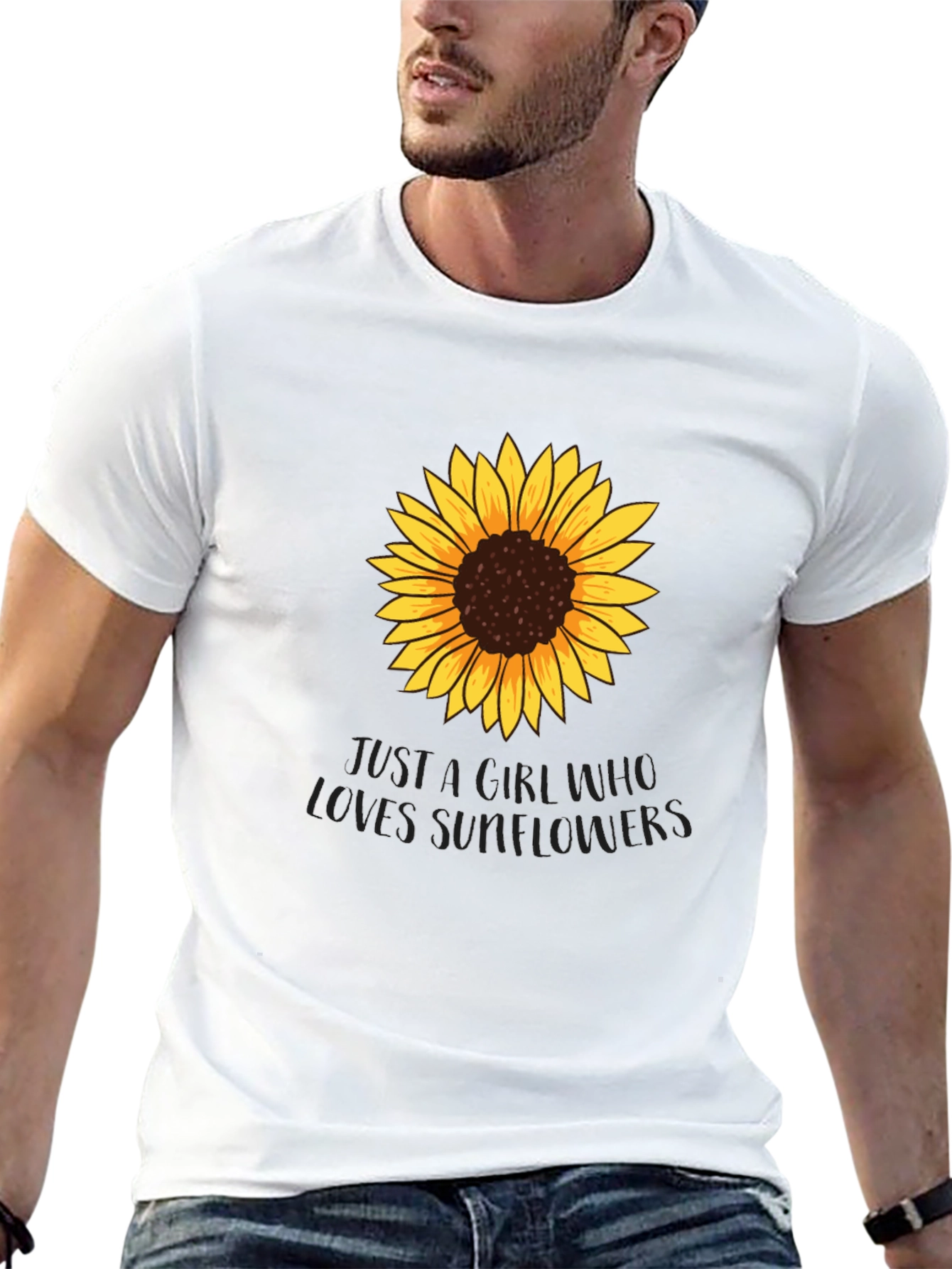 Sunflower Lover Graphic Tee - Black Unisex T-Shirt