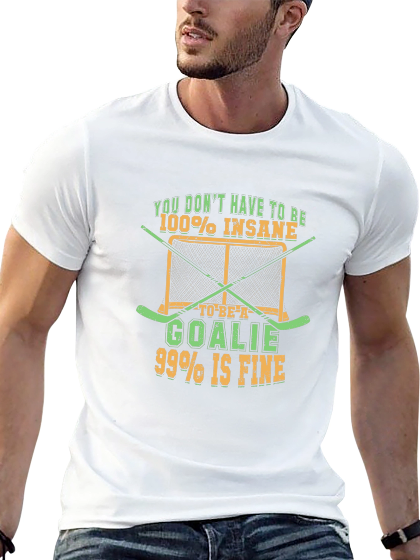 Insane Goalie T-Shirt - Hockey Fan Tee