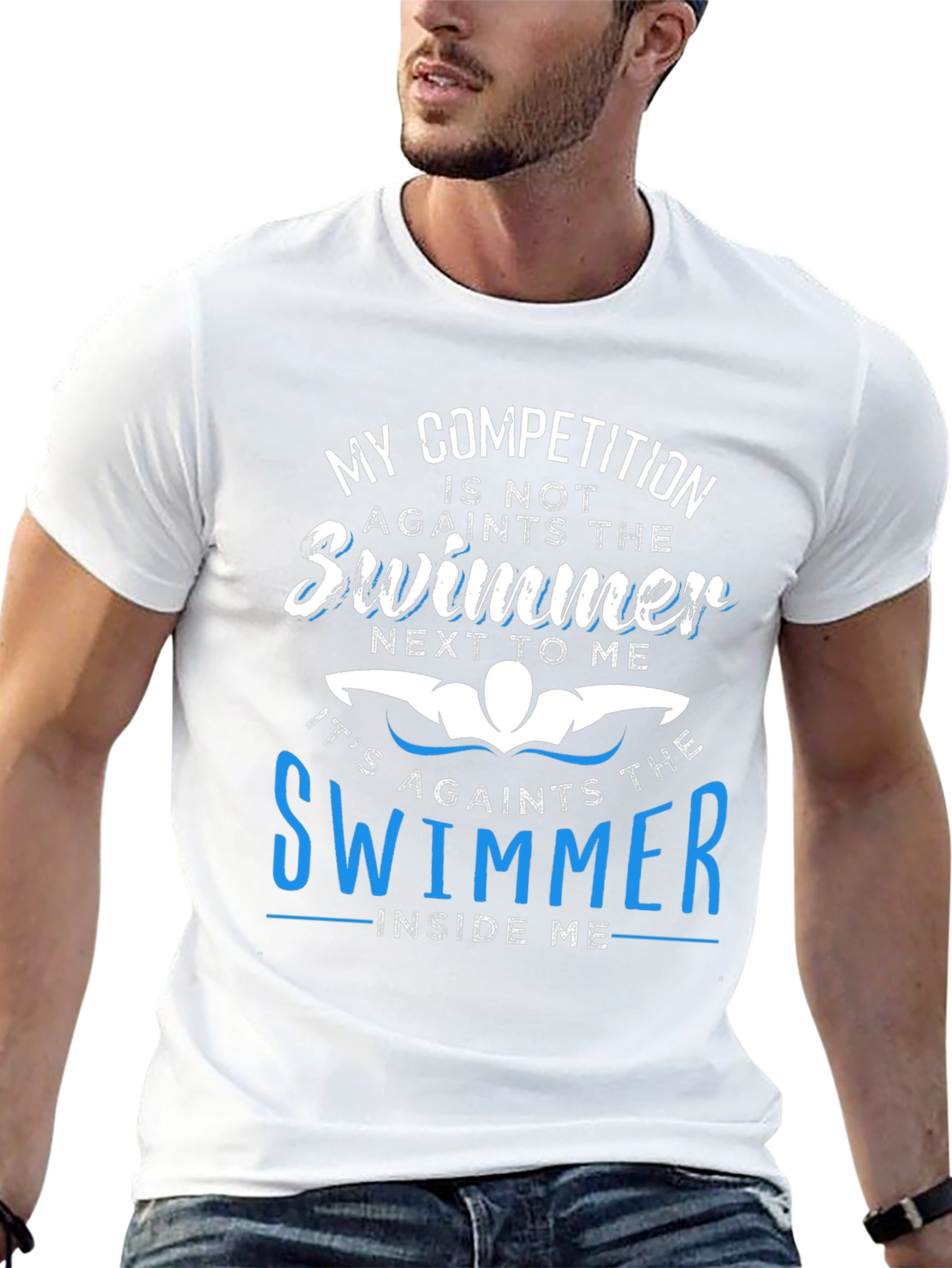 Motivational Swimmer T-Shirt: Inner Competition