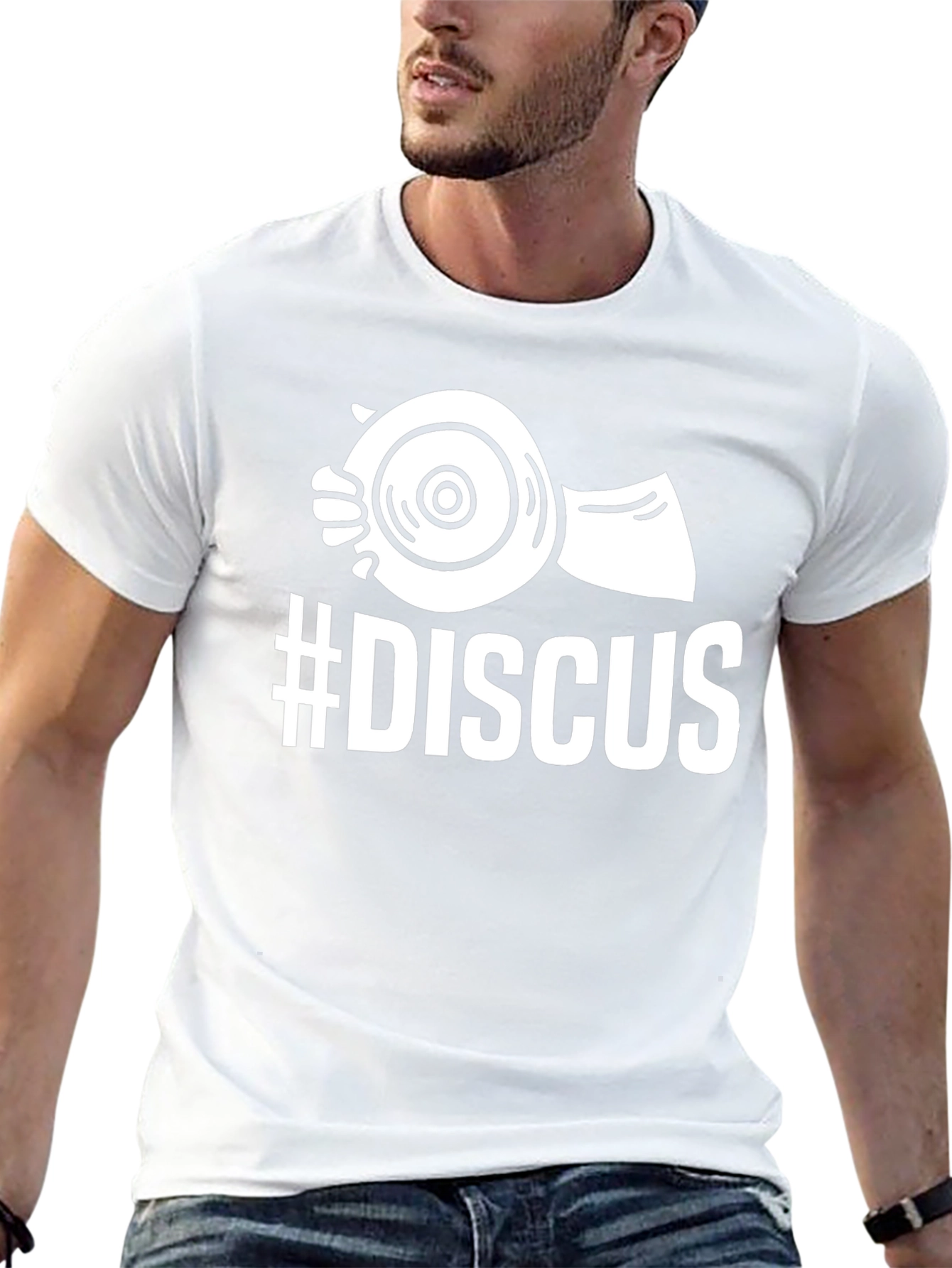 Discus Thrower T-Shirt - Black Cotton Tee