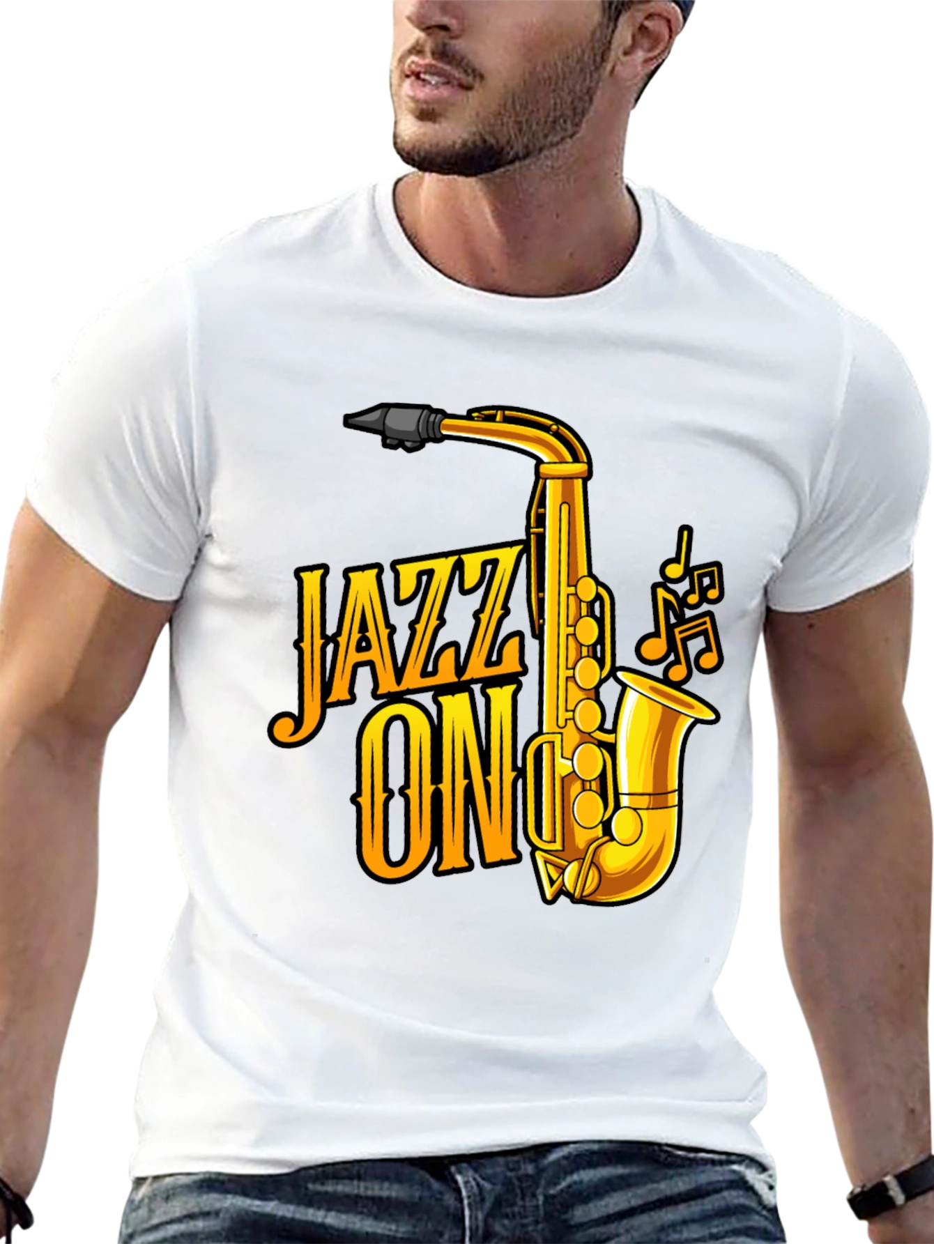 Jazz On Saxophone Graphic T-Shirt