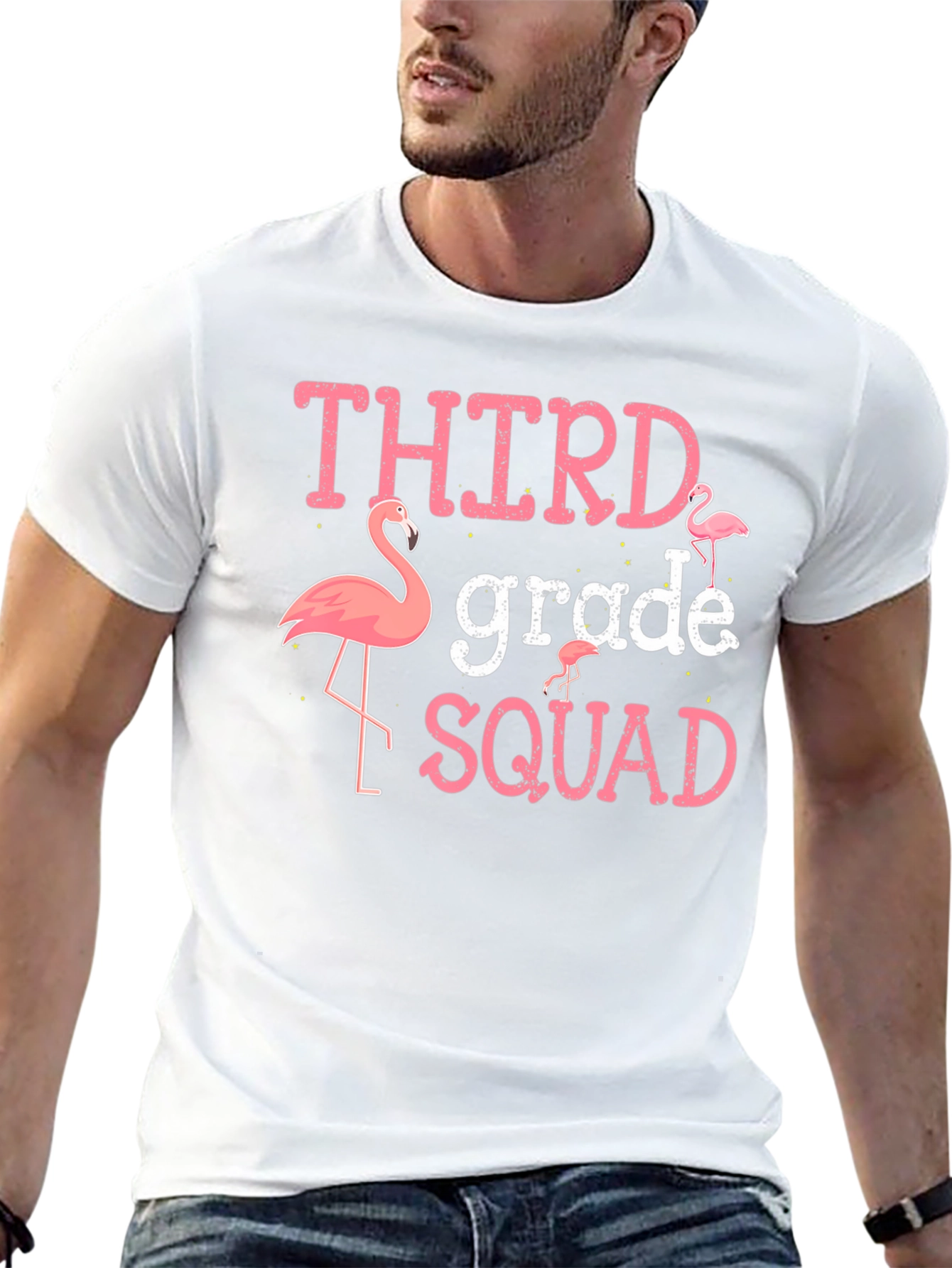 Third Grade Squad Flamingo T-Shirt