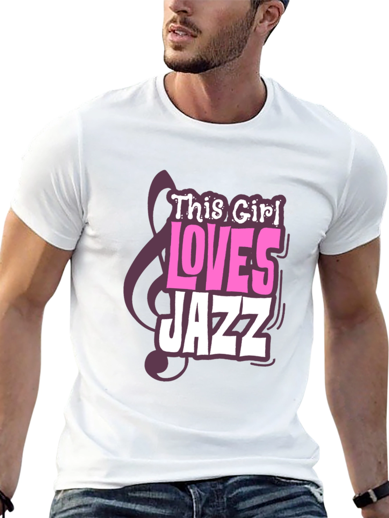 This Girl Loves Jazz T-Shirt - Black