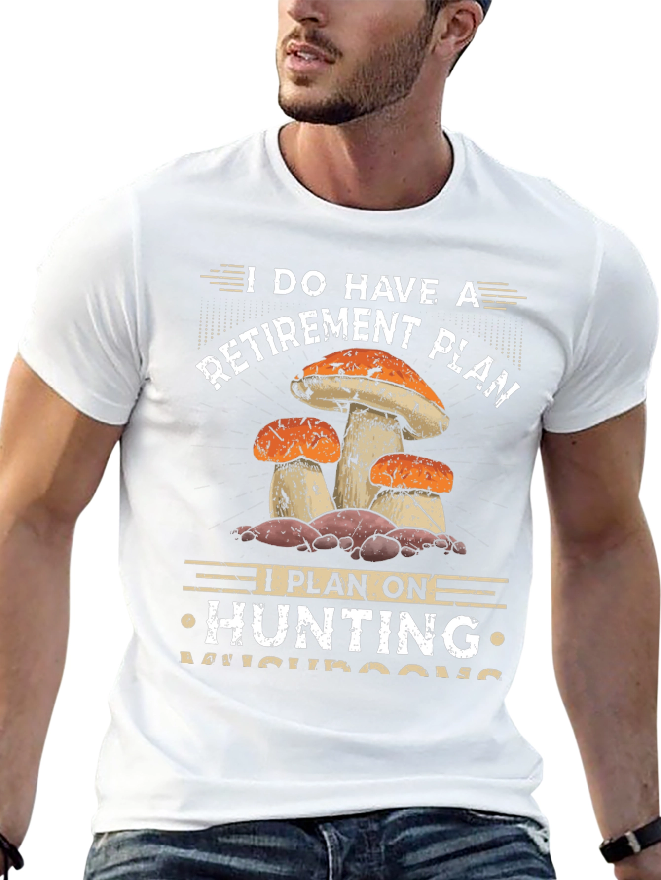 Mushroom Hunting Retirement Plan Graphic Tee