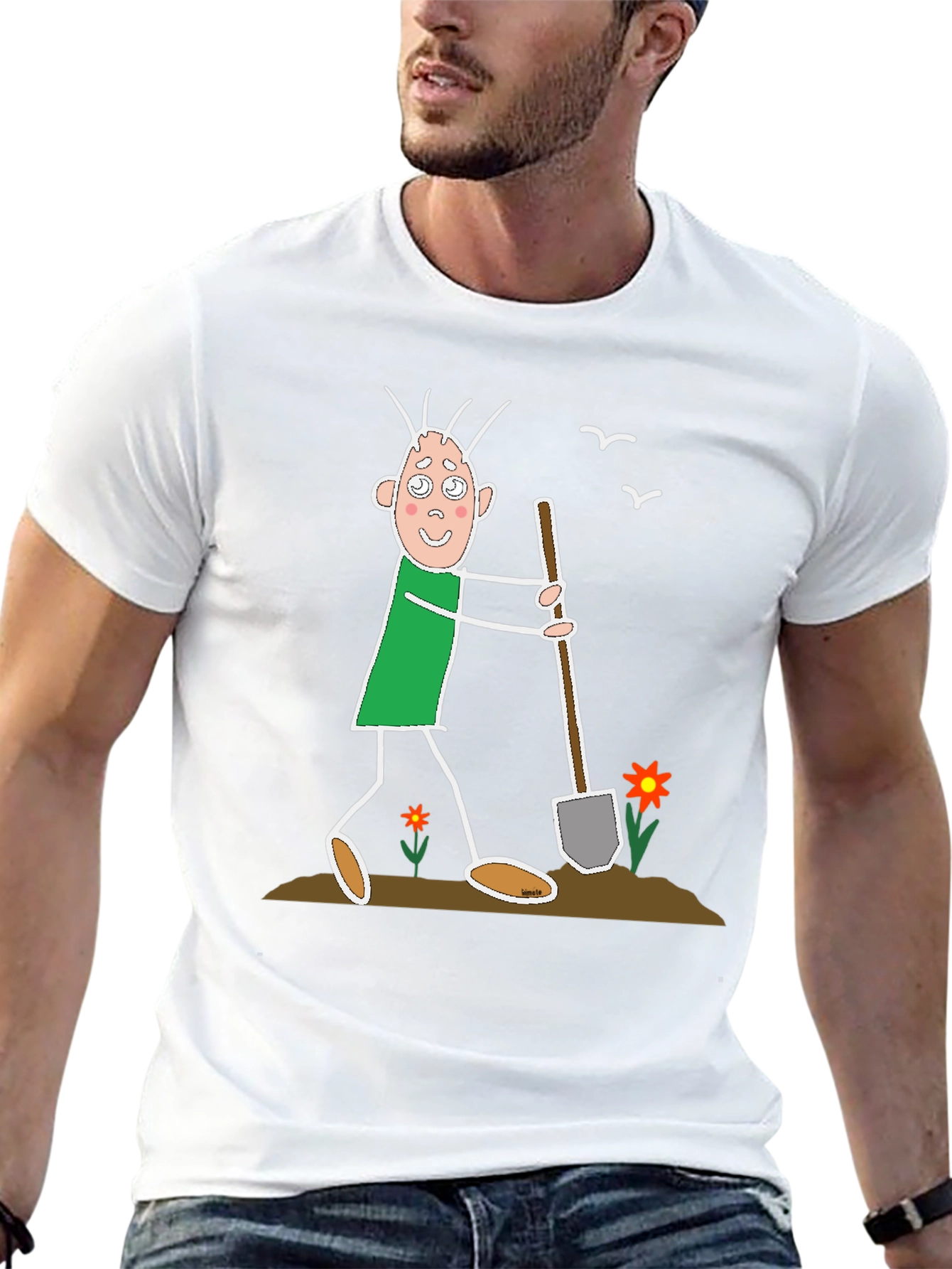 Funny Cartoon Gardener T-Shirt