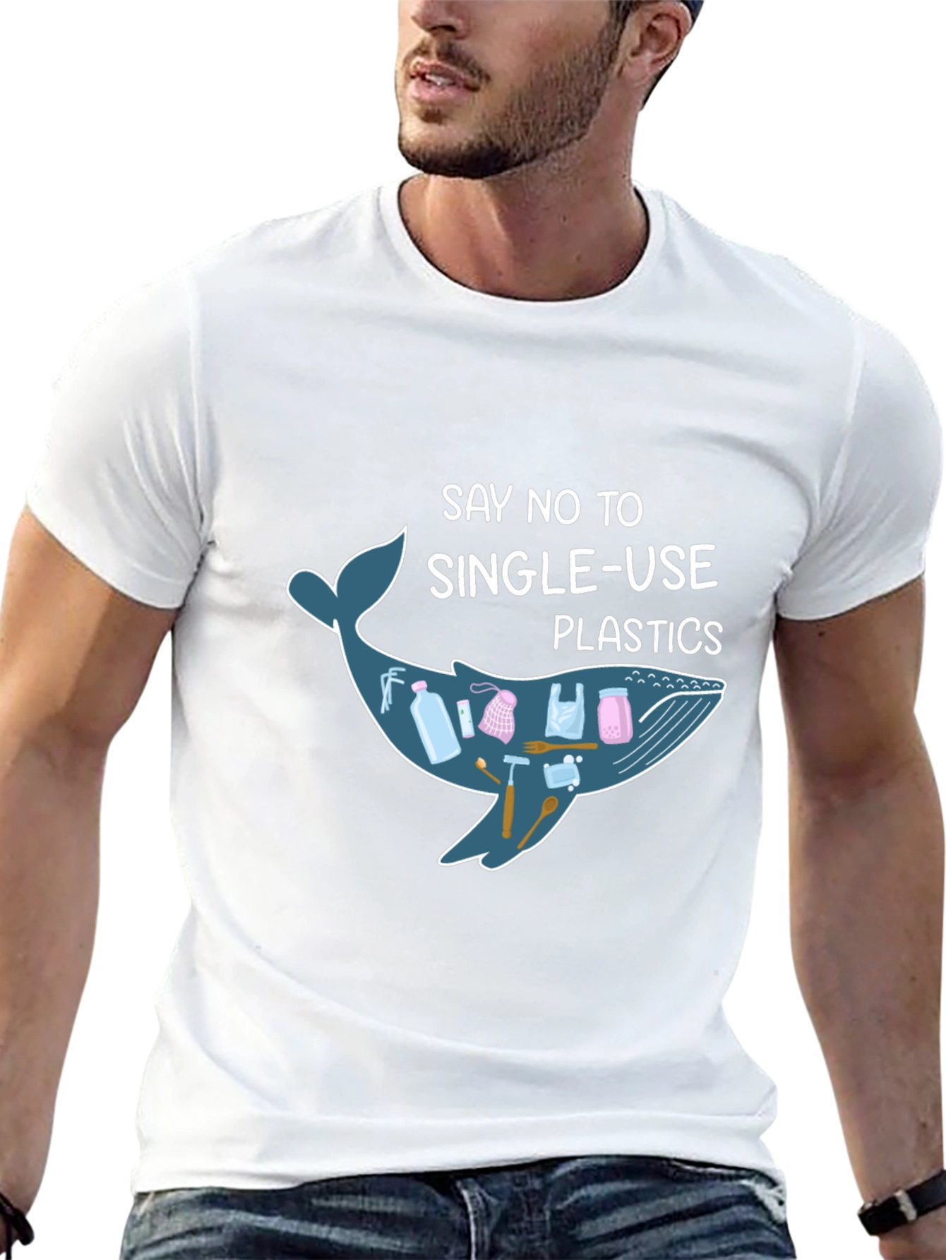 Say No to Single Use Plastics Whale T-Shirt