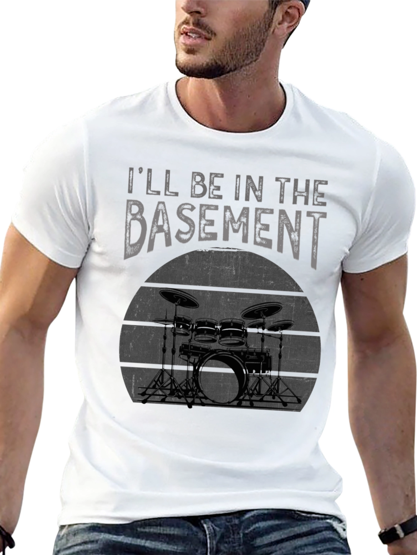 Basement Drummer Graphic Tee - Black