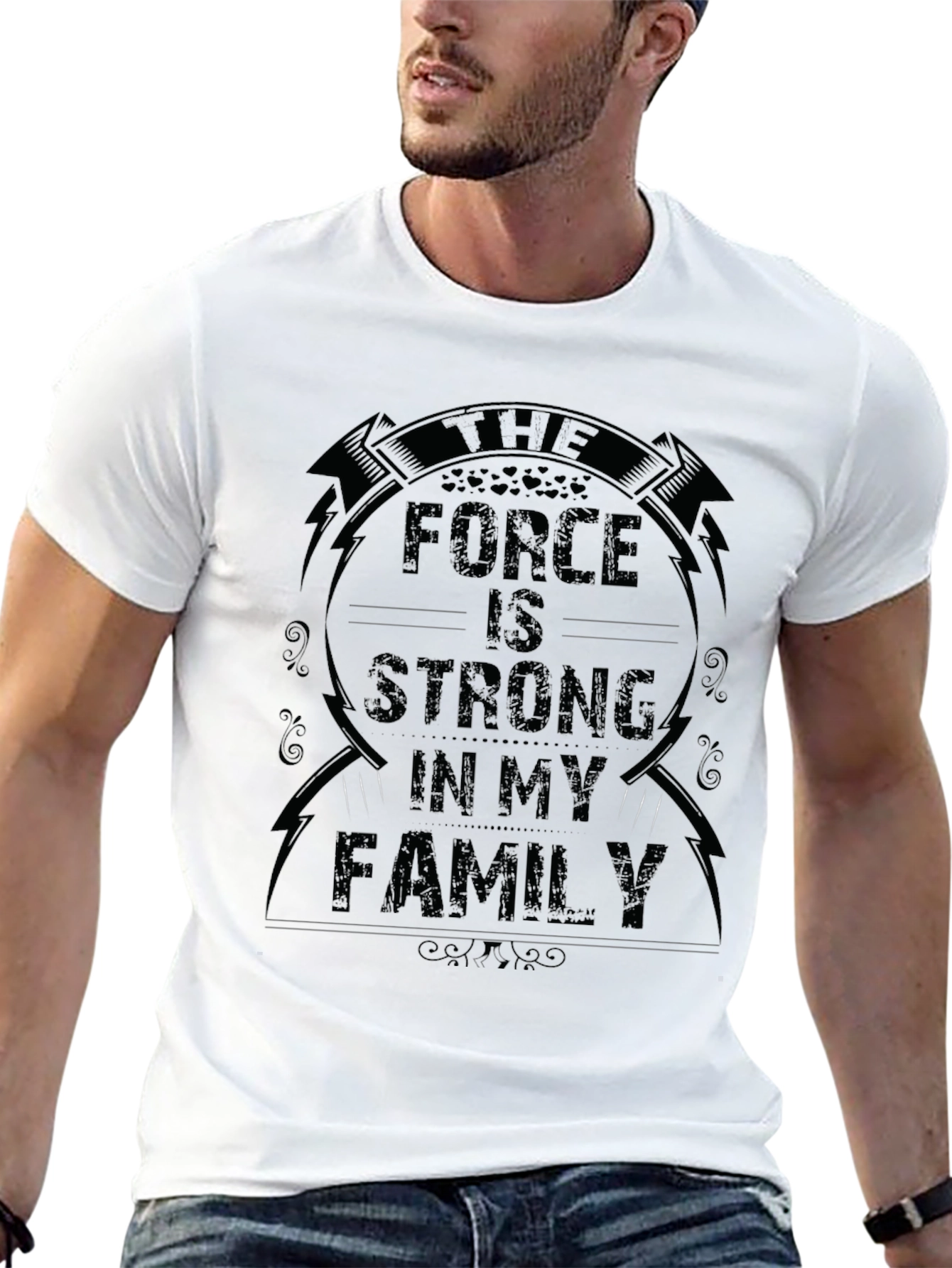 Force Is Strong In My Family Black T-Shirt