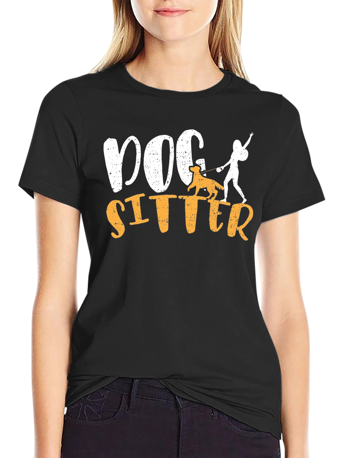 Dog Sitter Graphic T-Shirt - Unisex Black Tee