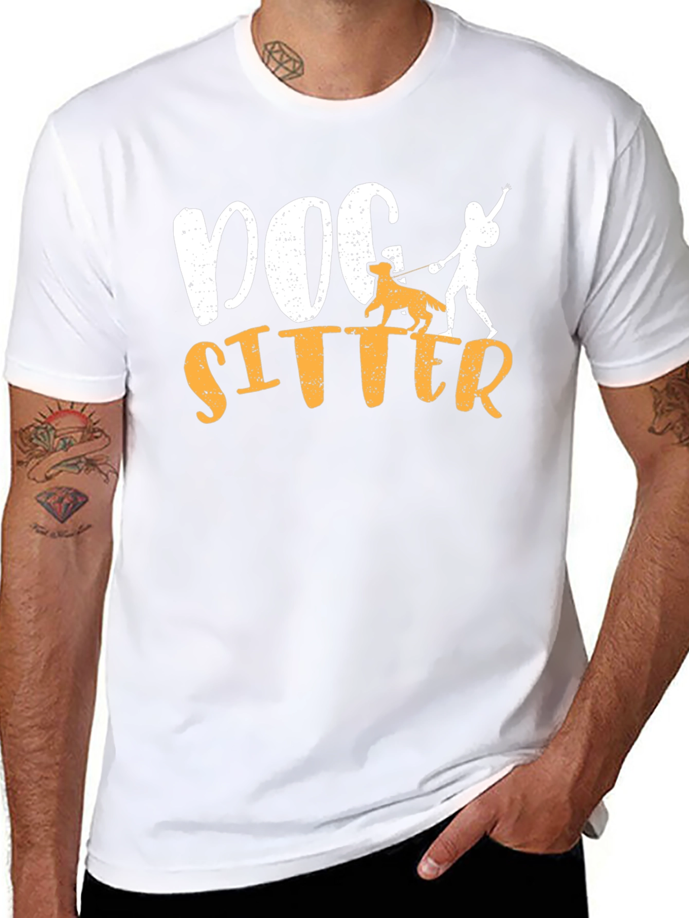 Dog Sitter Graphic T-Shirt - Unisex Black Tee