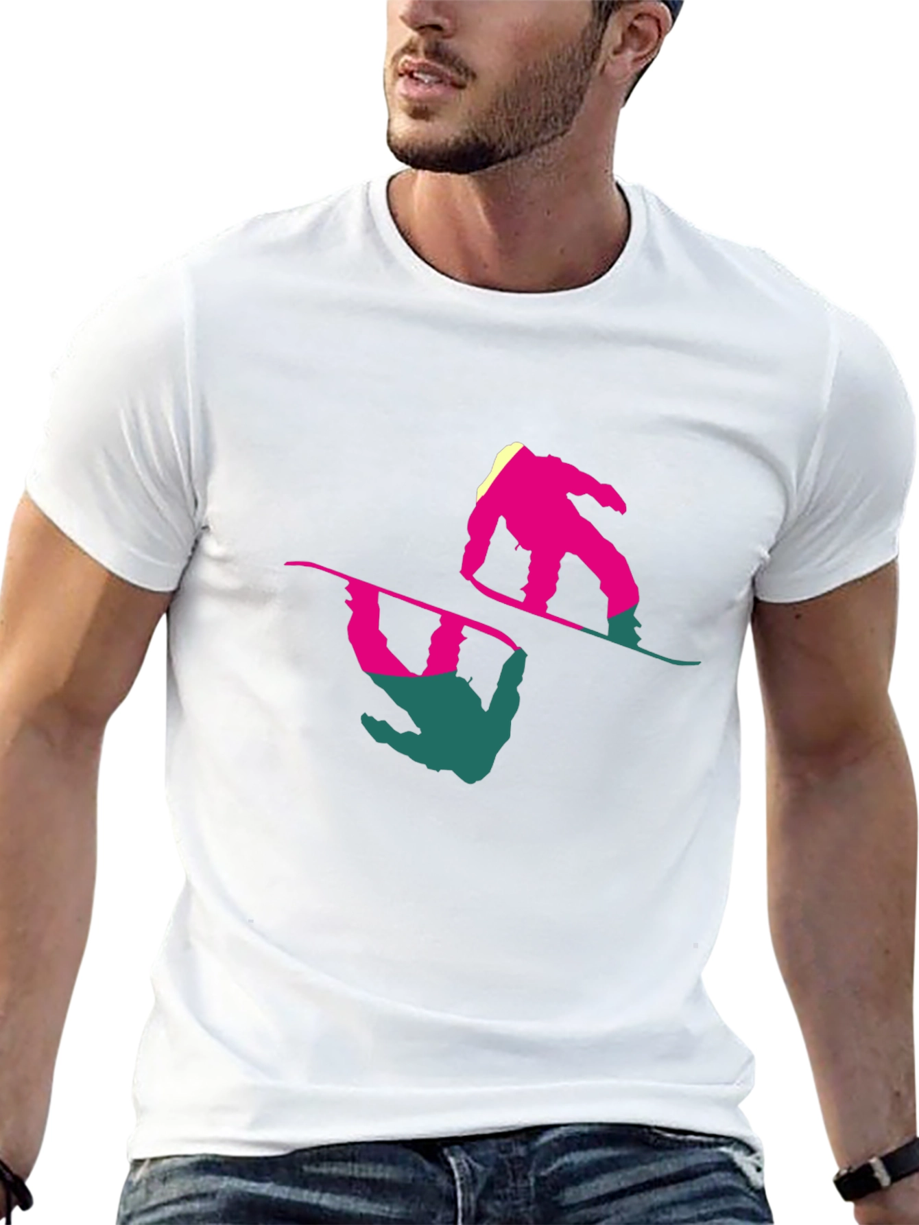 Retro Snowboarder T-Shirt - Cool Graphic Tee