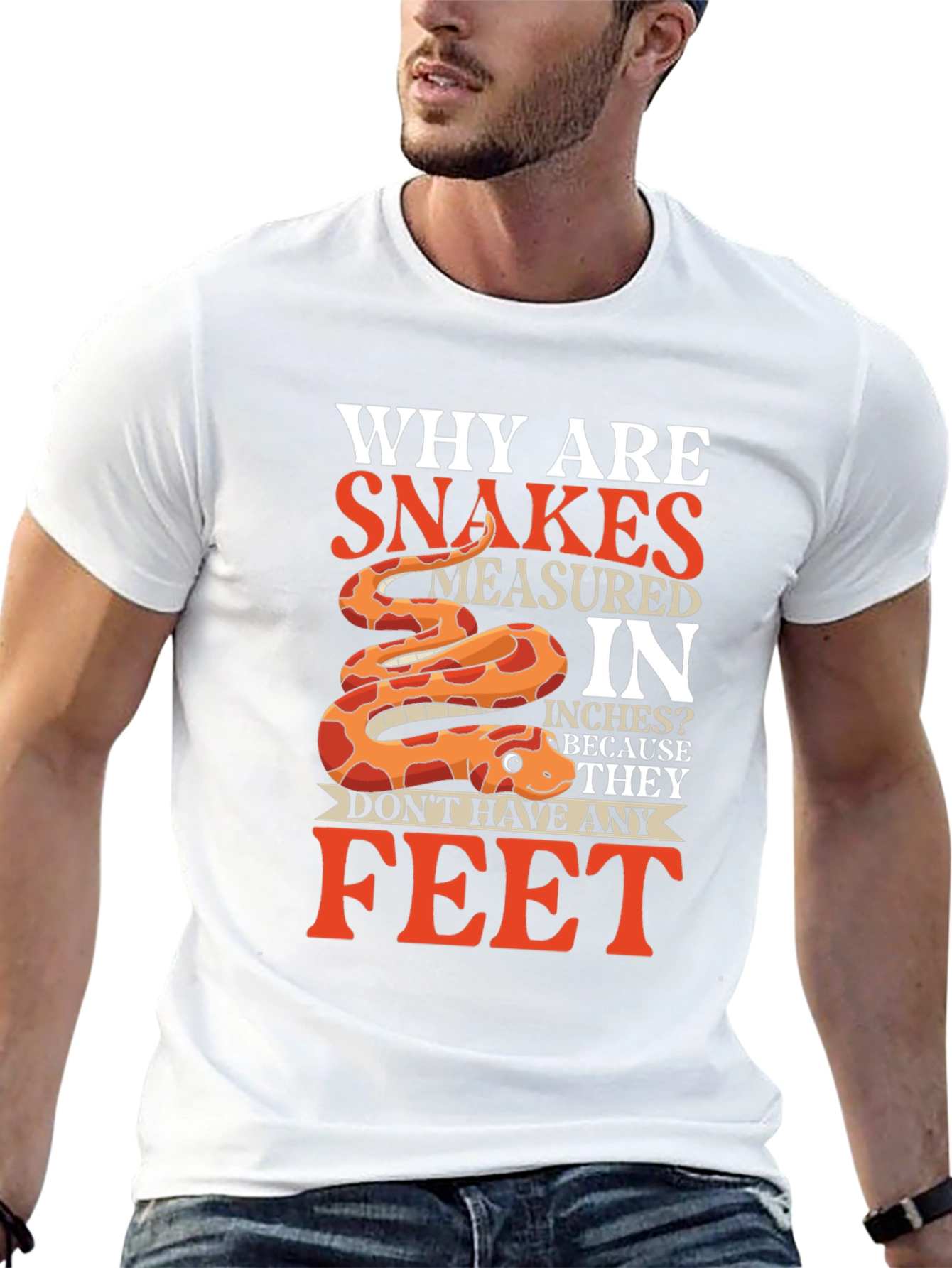 Snakes Measured in Inches Mens T-Shirt