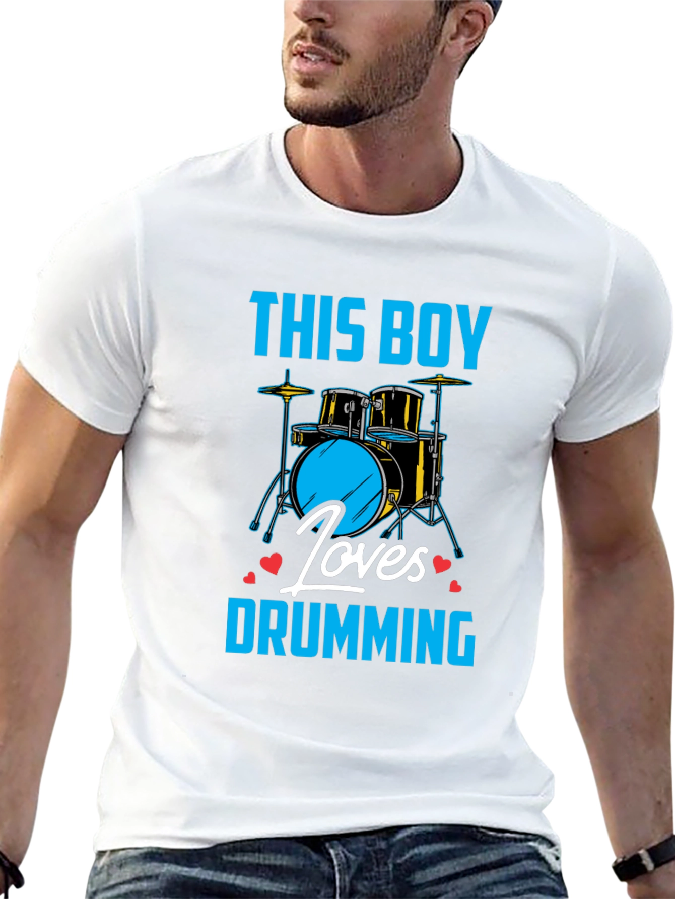 This Boy Loves Drumming Graphic Tee
