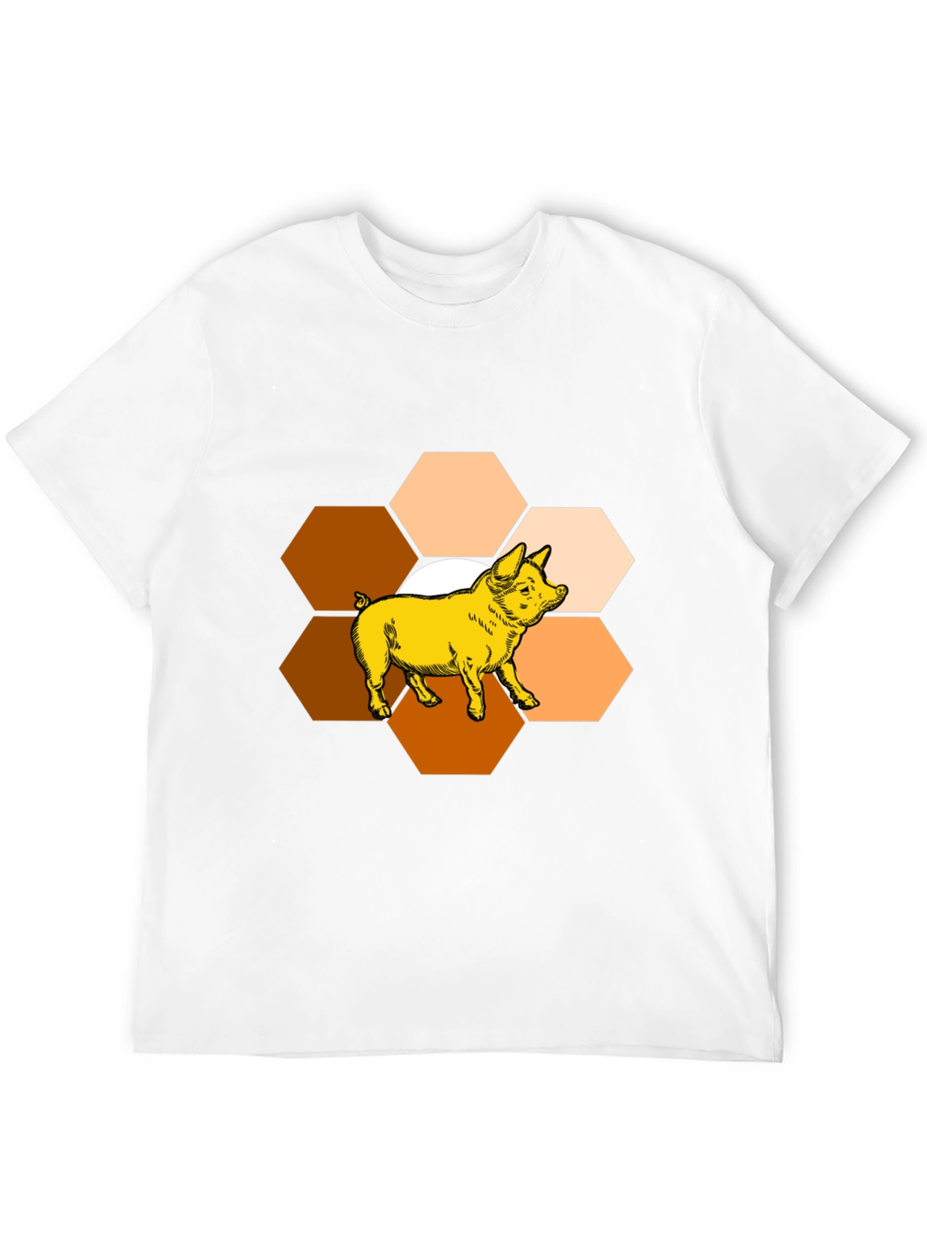 Honeycomb Pig Graphic Tee - Unique Design