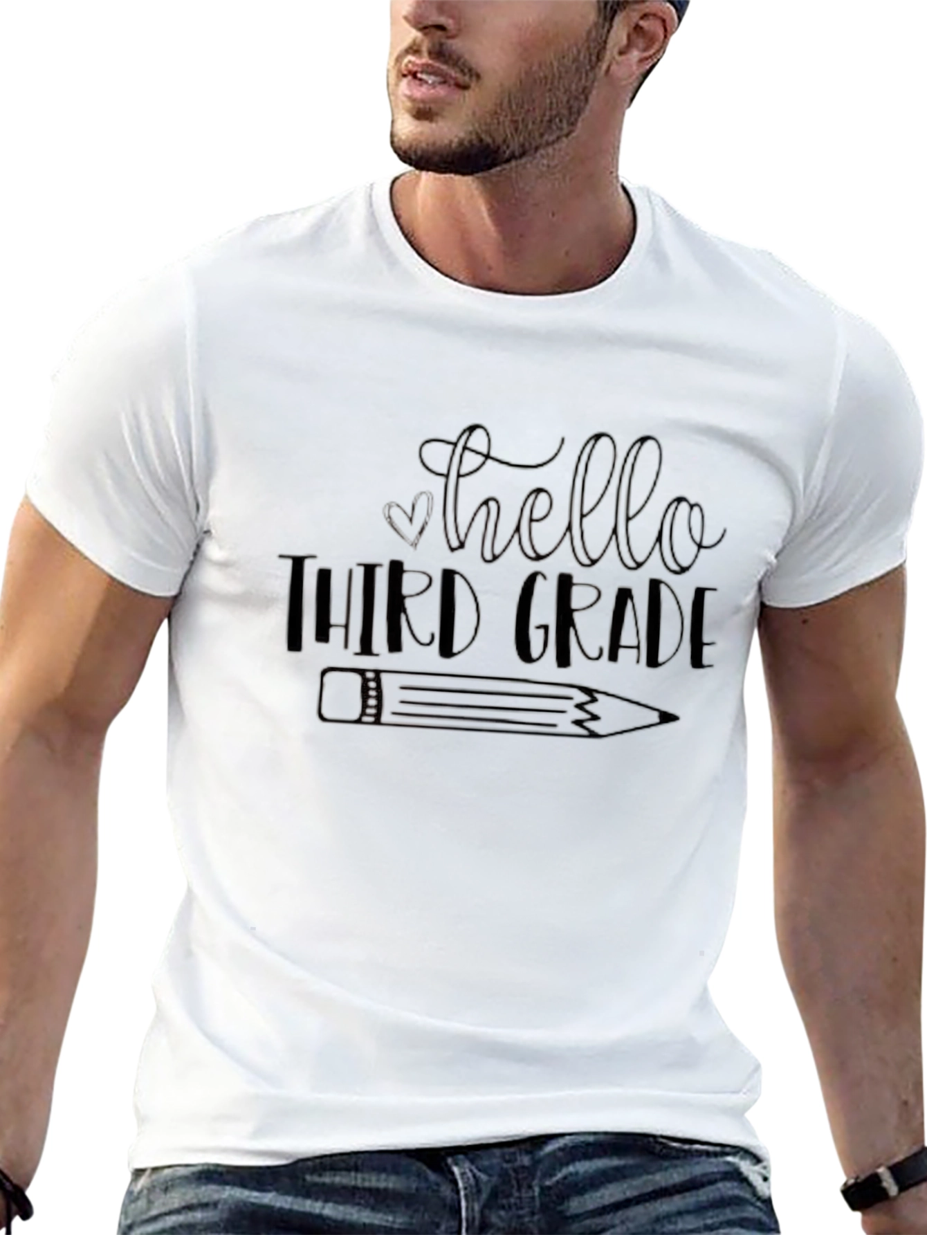 Hello Third Grade Black T-Shirt