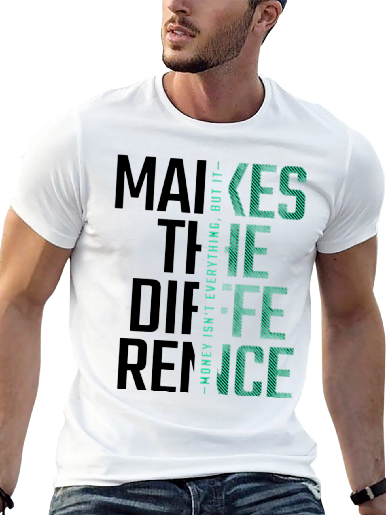 Money Difference Graphic Tee - Soft Cotton Blend