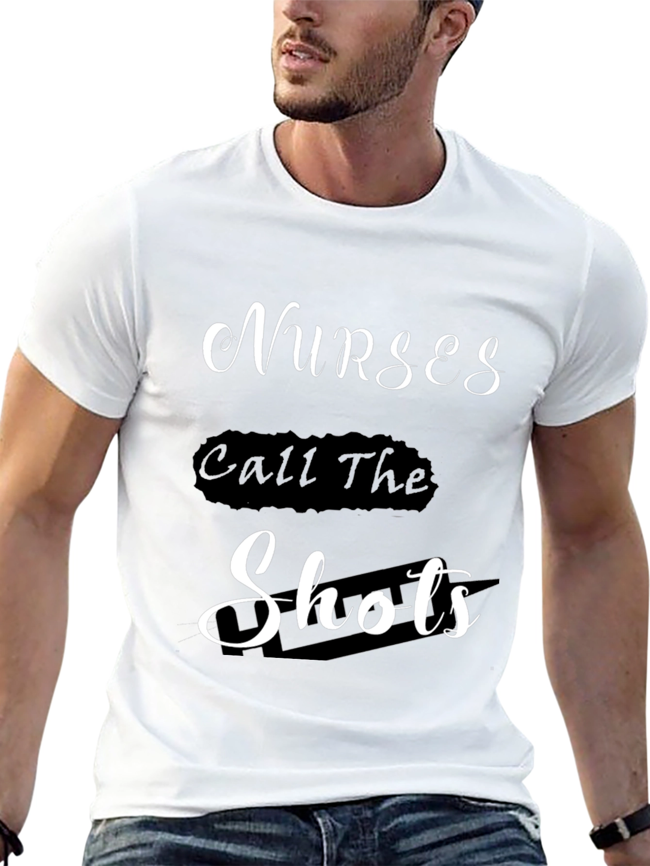 Nurses Call The Shots Black T-Shirt