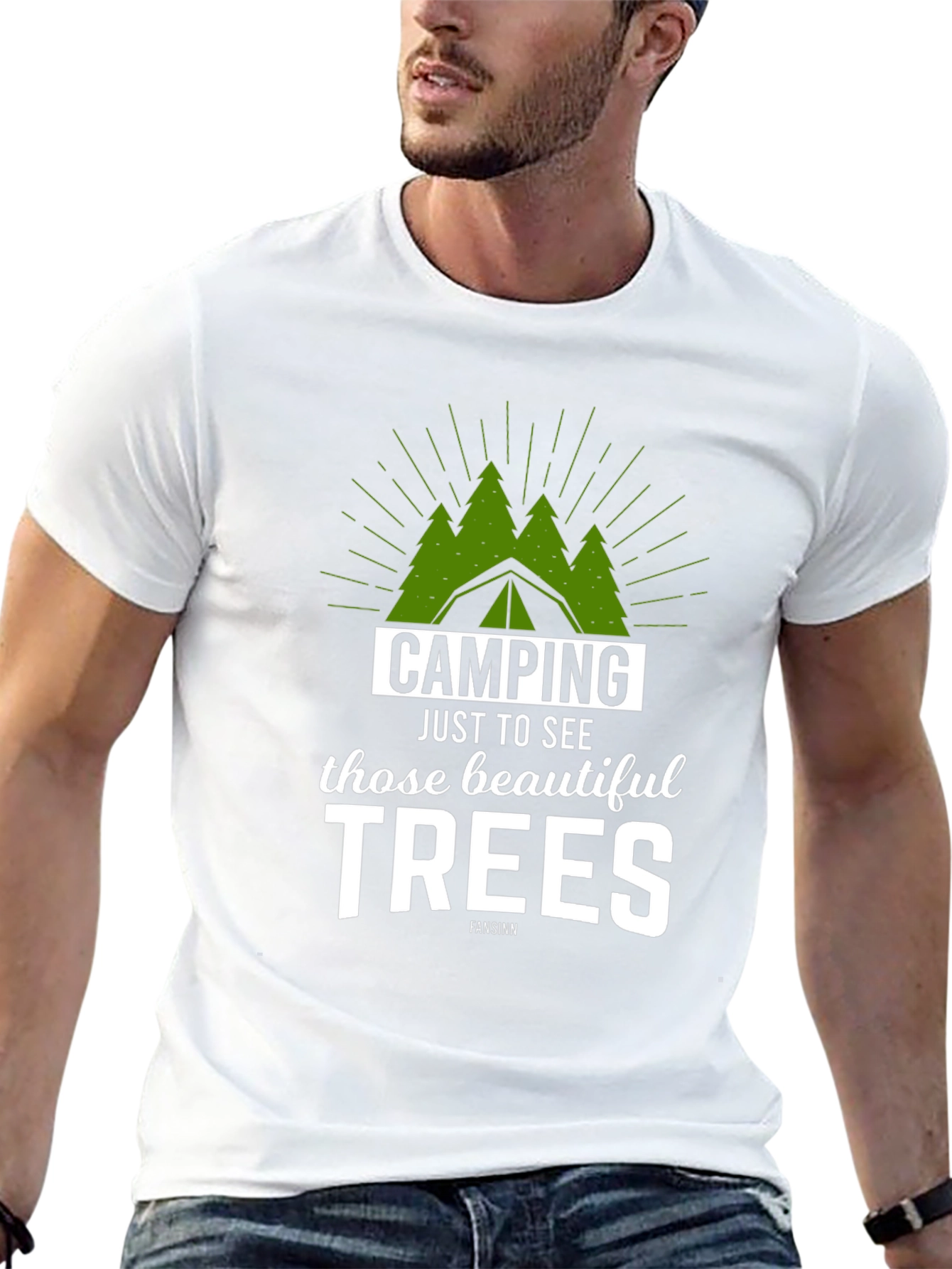 Camping Trees Graphic Tee - Nature Lover Shirt