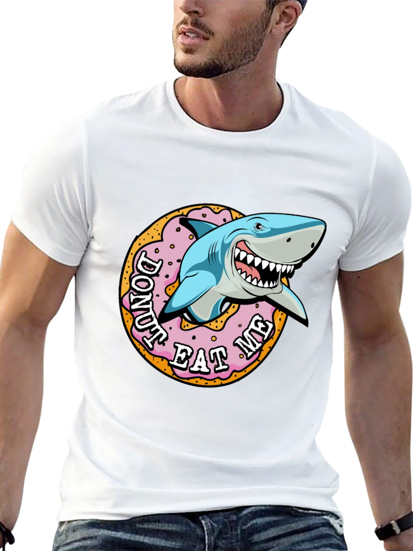 Donut Eat Me Shark Graphic Tee