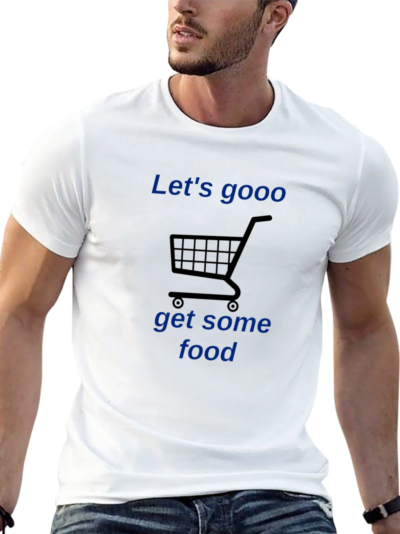 Lets Gooo Get Some Food Black T-Shirt
