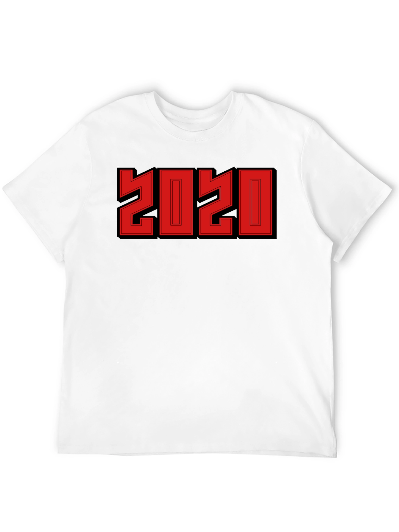 2020 Retro Style Graphic Tee - Black