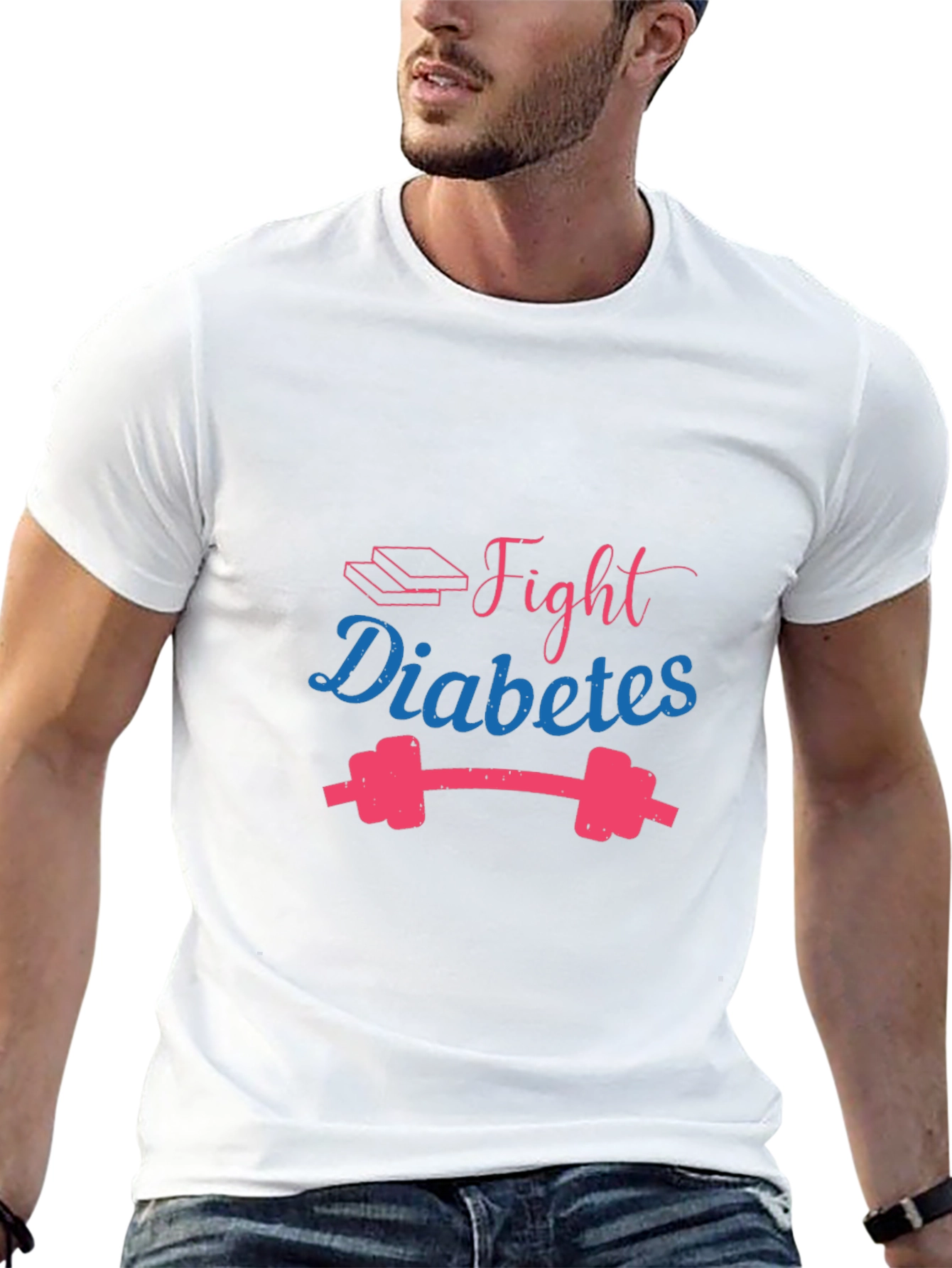 Fight Diabetes Graphic Tee - Black Cotton Shirt