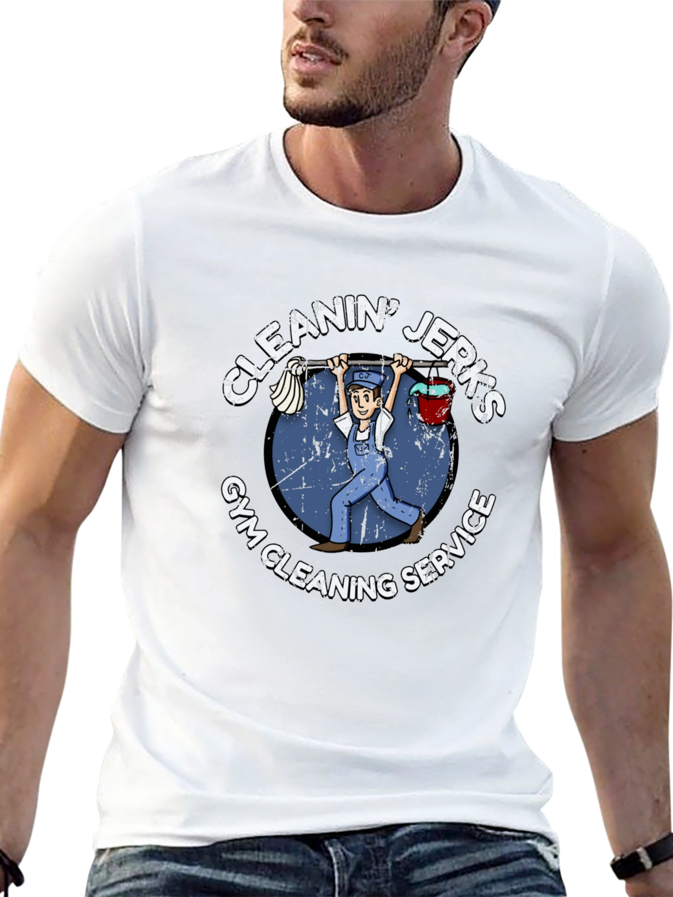 Cleanin Jerks Gym Cleaning Service Black T-Shirt