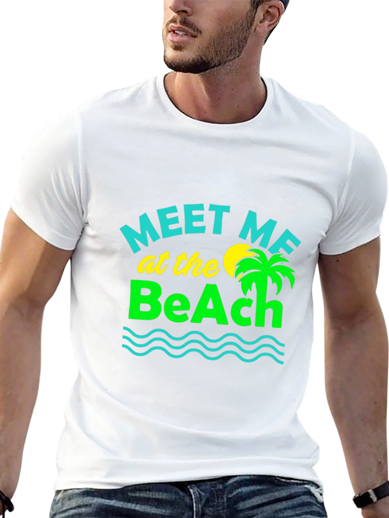 Meet Me at the Beach Graphic Tee - Black