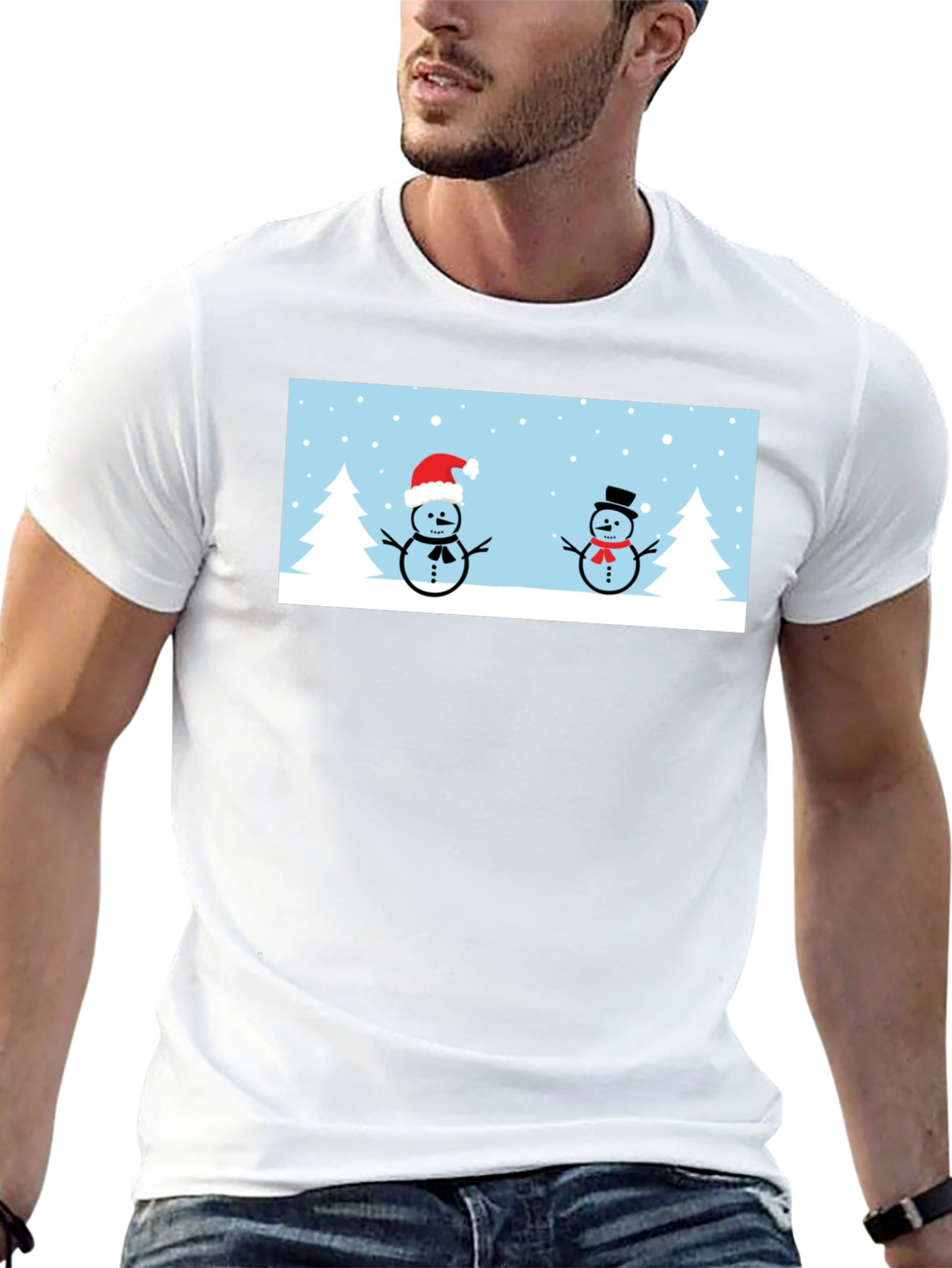 Snowmen Graphic Tee - Winter Holiday T-Shirt