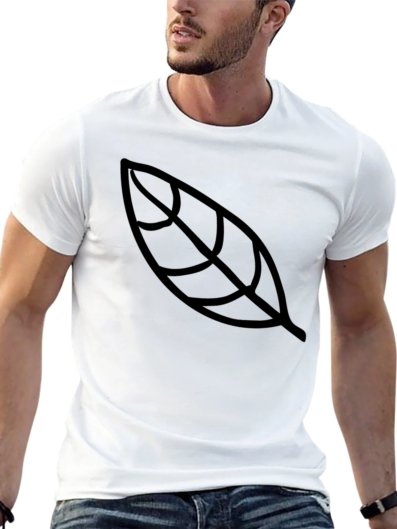 Leaf Graphic Black T-Shirt - Unisex