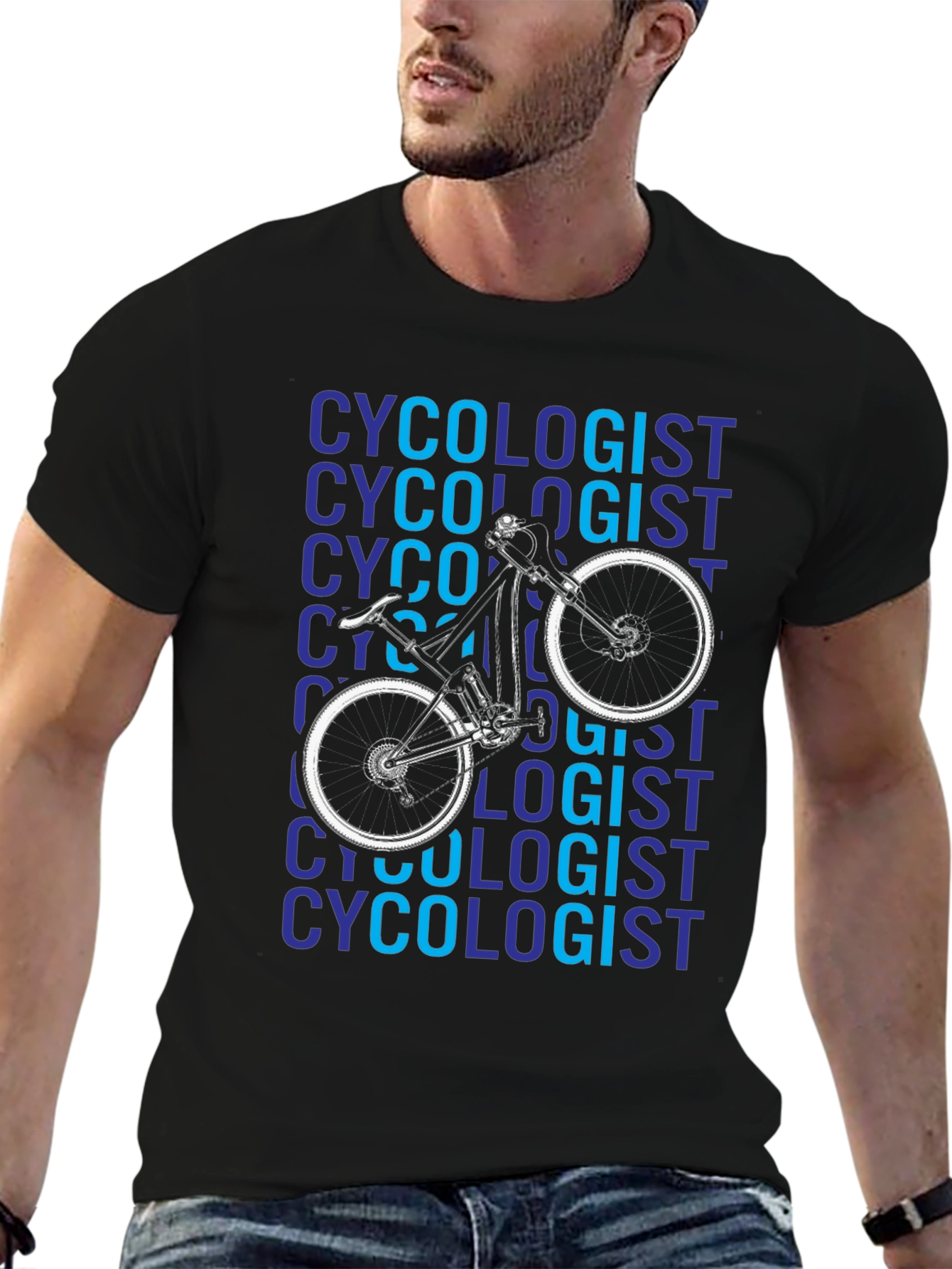 Cycologist Black Graphic T-Shirt
