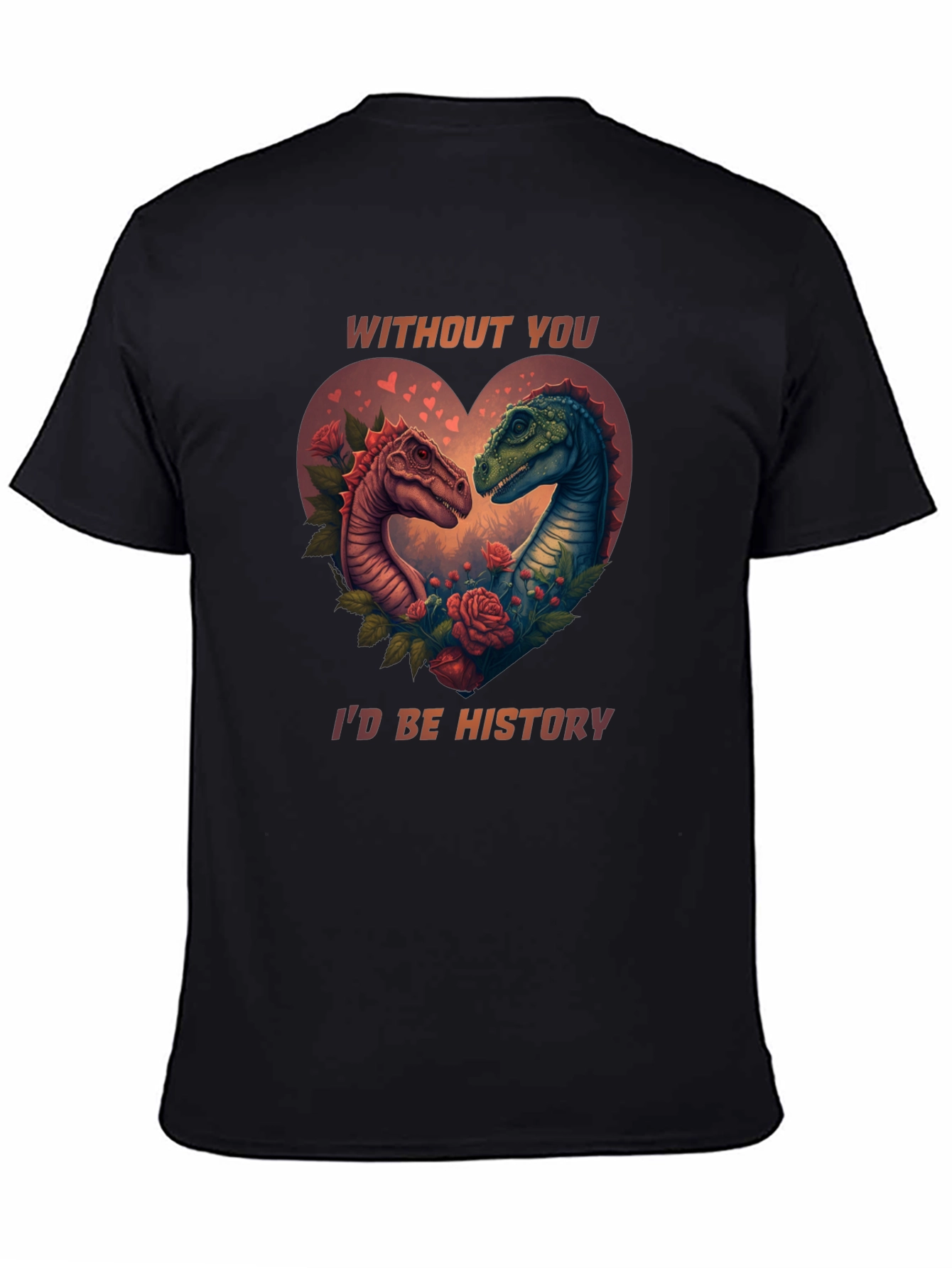 Dinosaur Love Story Valentines Day T-Shirt