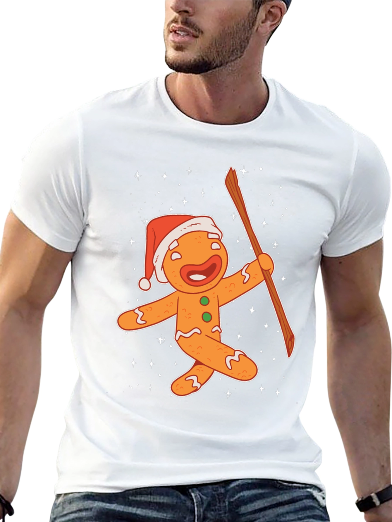 Festive Gingerbread Man Christmas T-Shirt