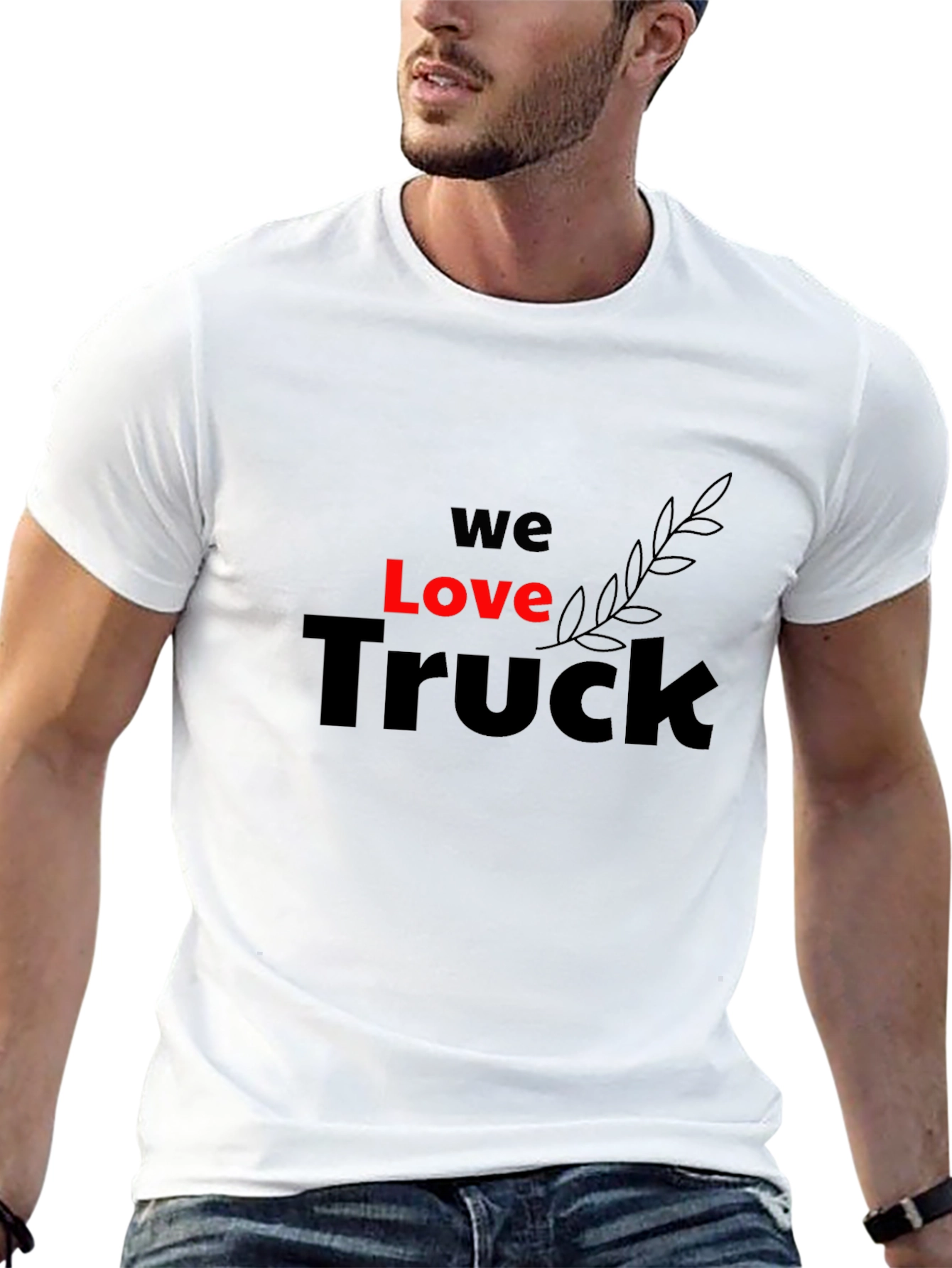 We Love Truck T-Shirt - Black Cotton Graphic Tee