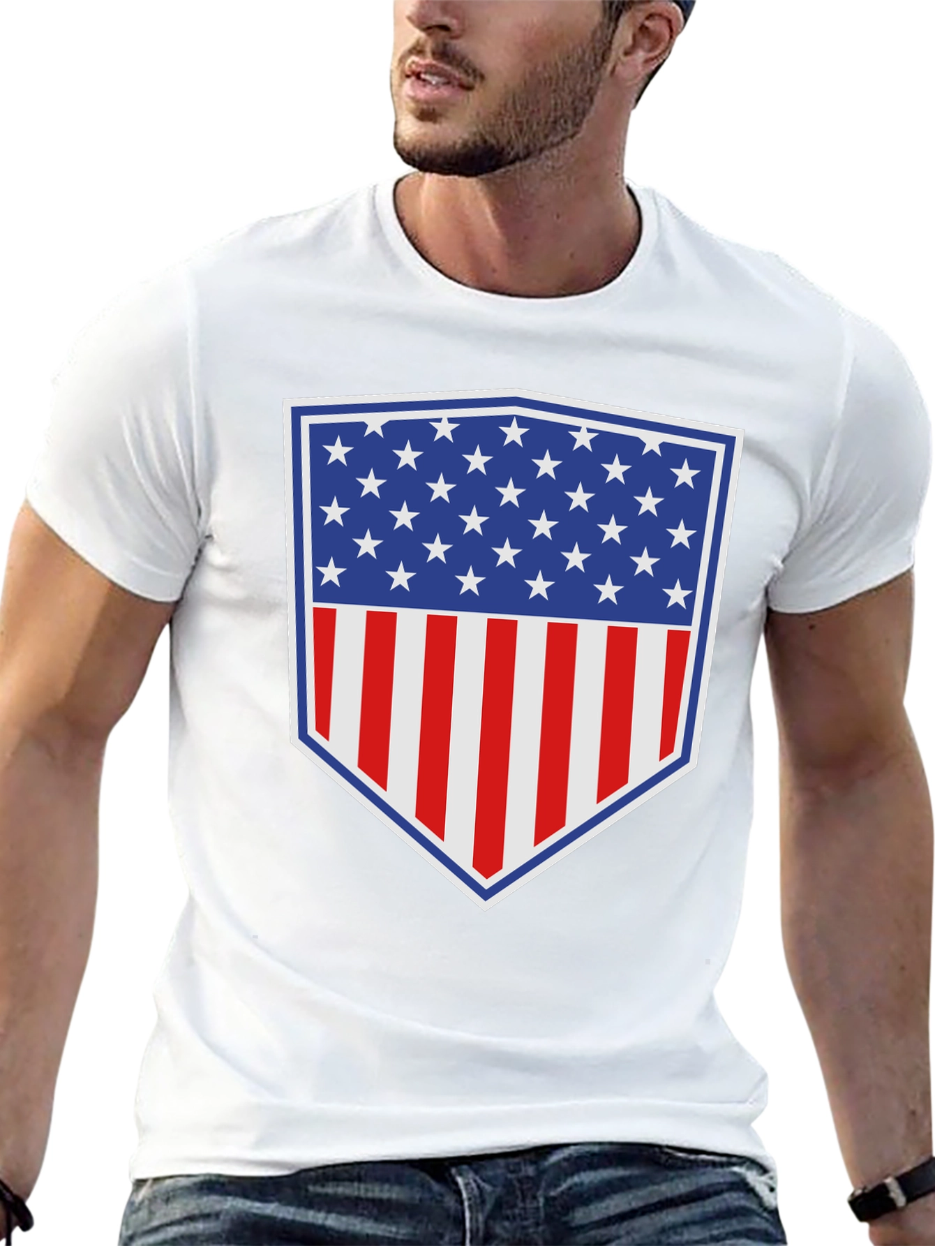 American Shield Graphic Tee - Patriotic Style