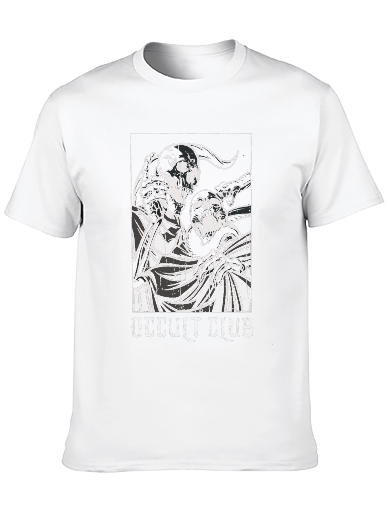 Occult Club Graphic Tee - Gothic Skull T-Shirt