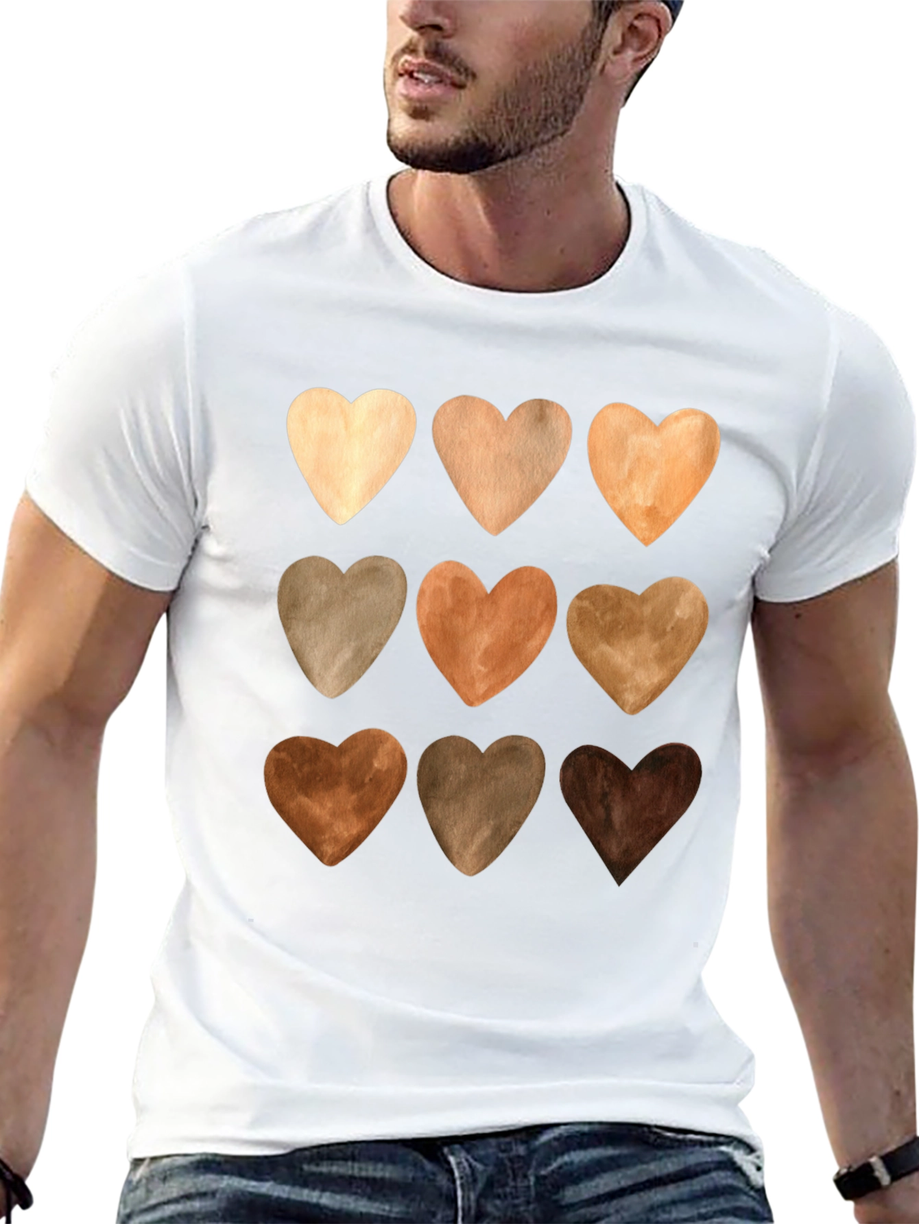 Diversity Love Tee - Nine Heart Tones Unity T-Shirt