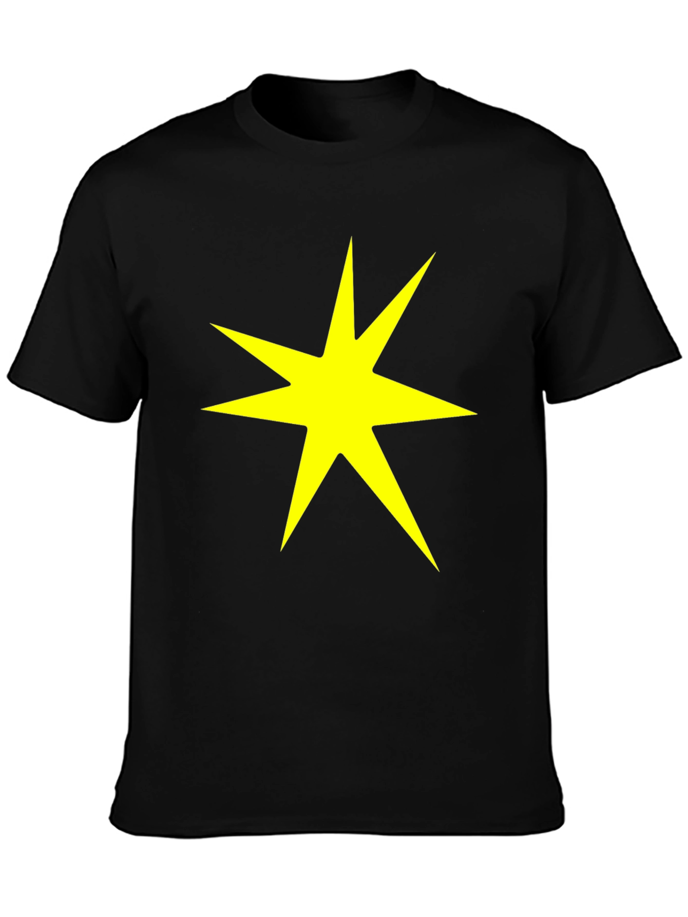 Starburst Graphic Tee - Bold Yellow on Black